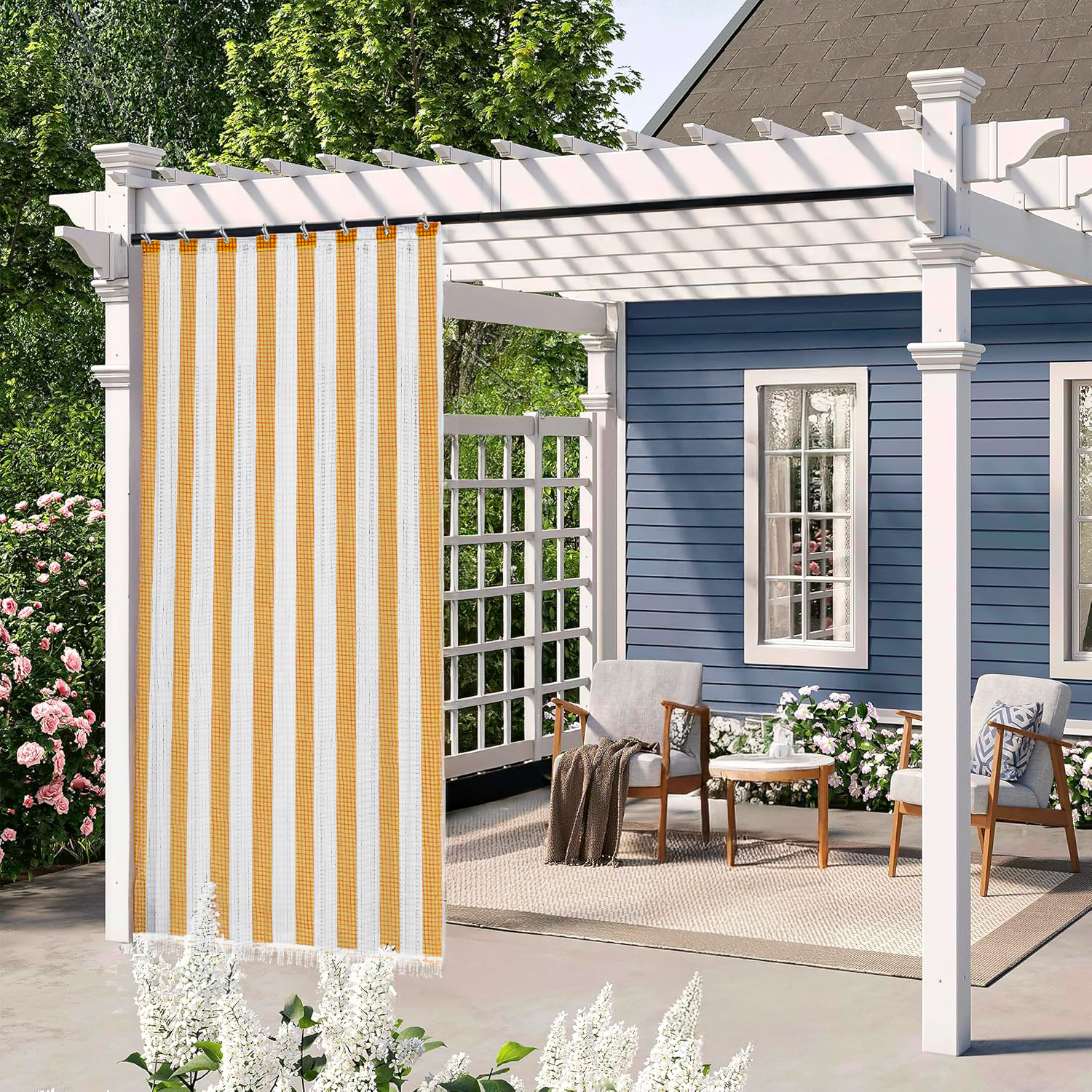 Tenda Zanzariera Waterproof 150x250 cm Retinata Antizanzara Occhiellata con Gancetti Vari colori