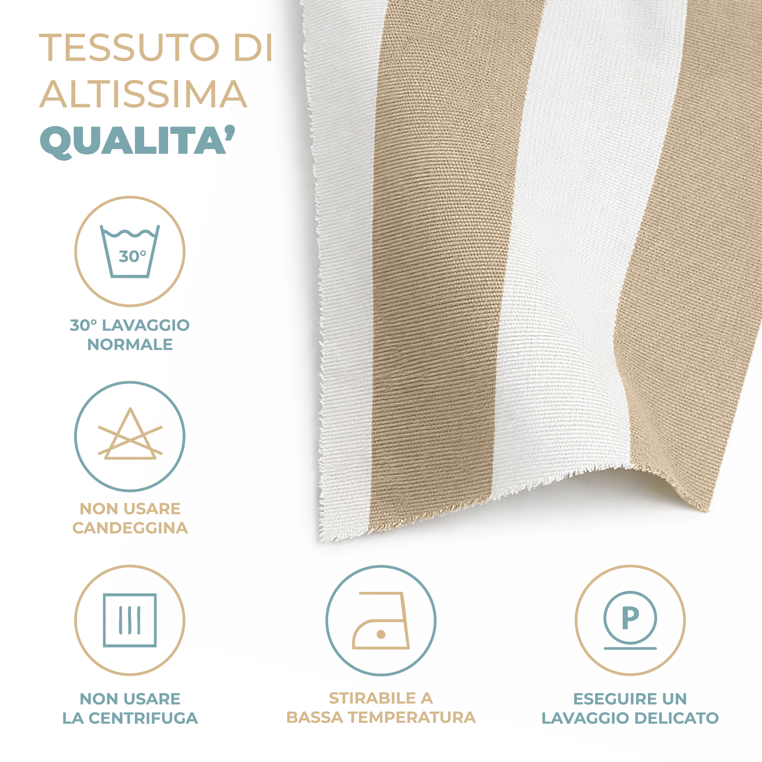 Tessuto Impermeabile da Esterno al Metro “Stirio” – Dralon Acrilico 100% Rigato, Altezza 320 cm, Antimacchia e Resistente UV – Vari Colori (Copia)