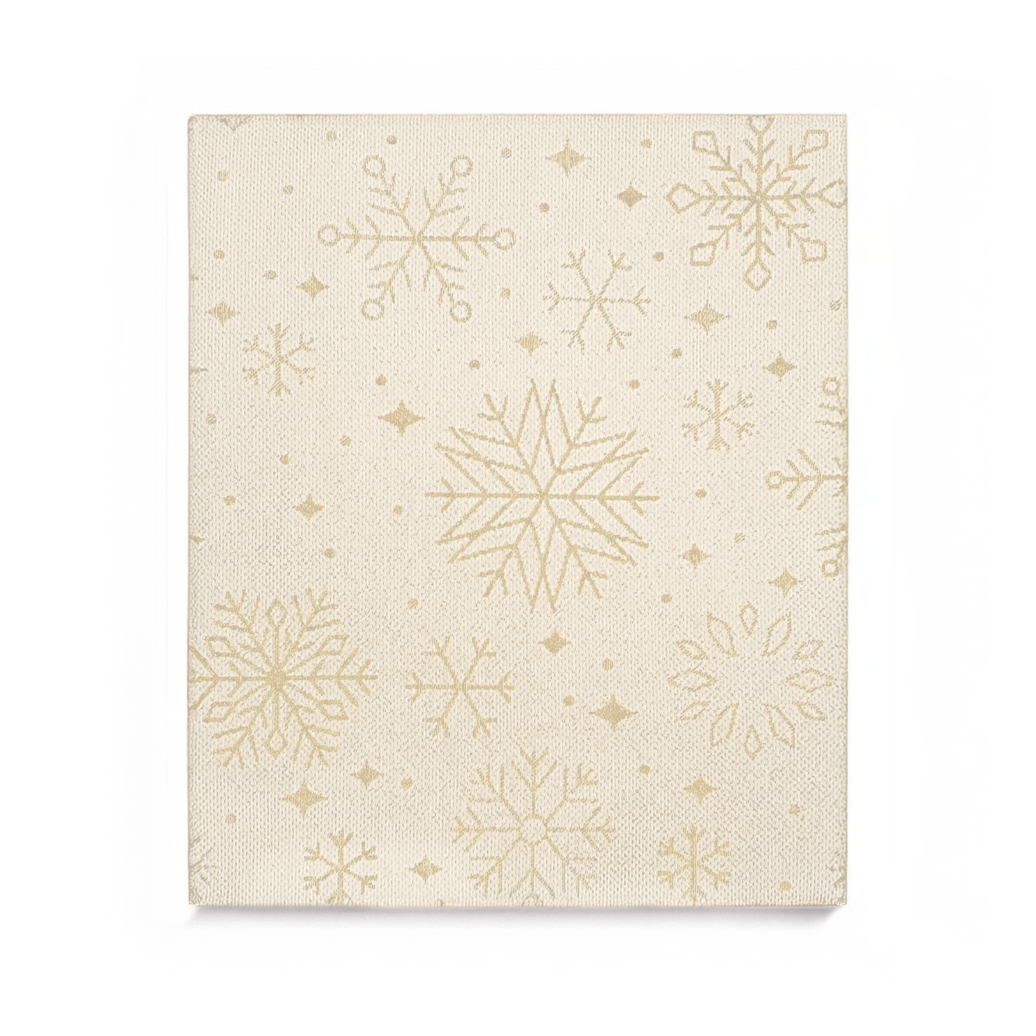 Tovaglia Natalizia in Cotone 6 Posti 140x180 cm Elegante con Glitter Lurex Oro e Motivo Fiocco di Neve Made in Italy Vari colori