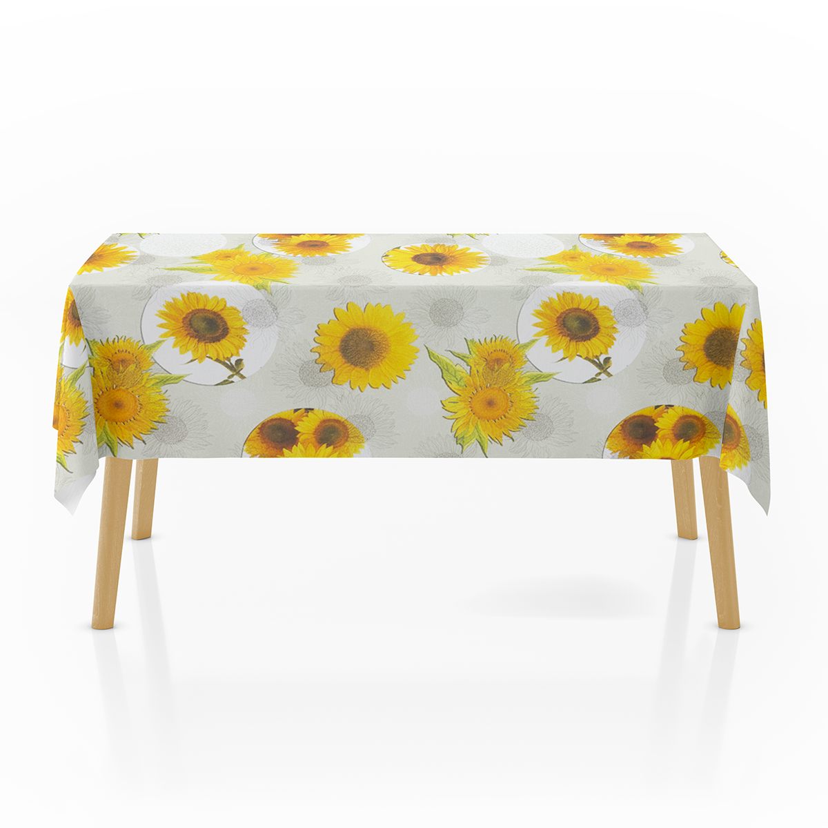 Tovaglia Rettangolare in Tela Cerata PVC con Disegno Girasoli – Impermeabile, Antimacchia, Facile da Pulire – Per Interno ed Esterno – Varie Misure