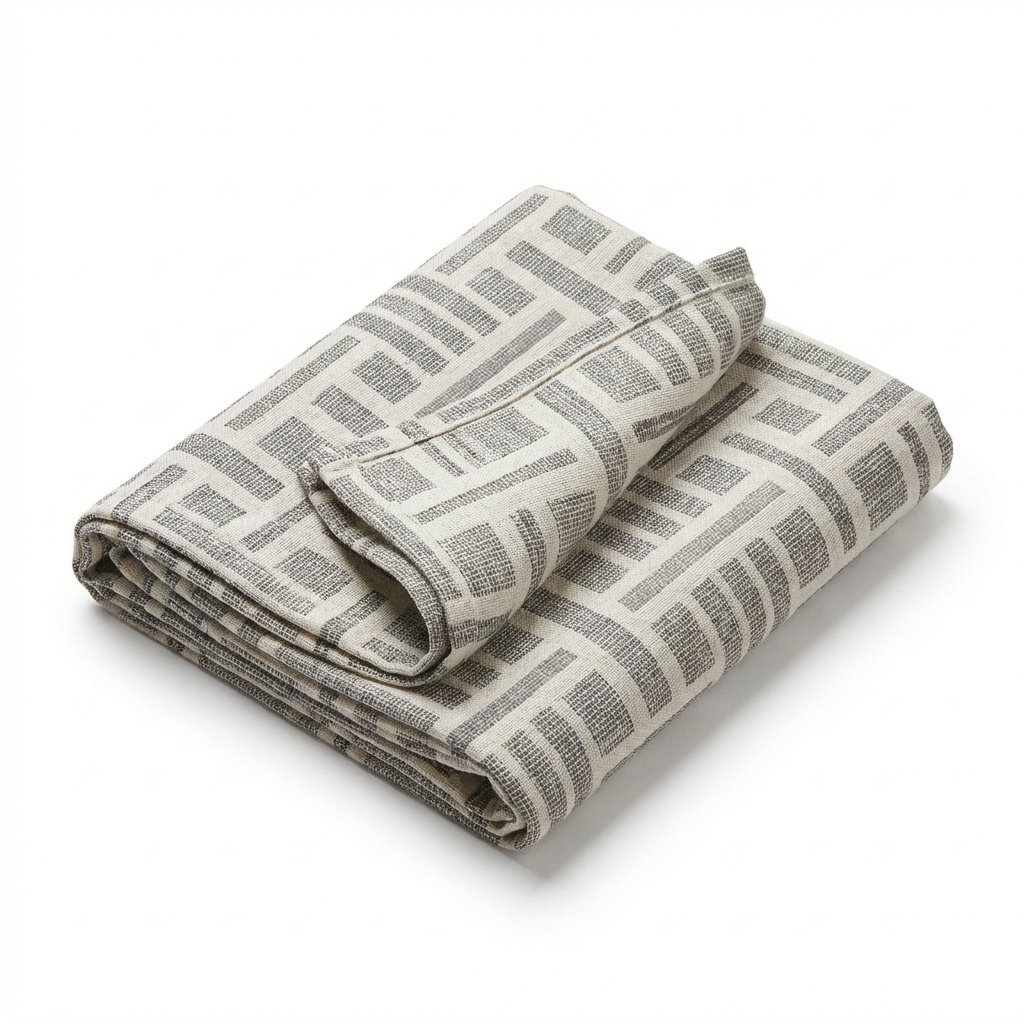 Tovaglia da Tavola Jacquard in Cotone con Fantasia Geometrica Copritavolo Elegante Lavabile per Cucina e Sala Varie Misure