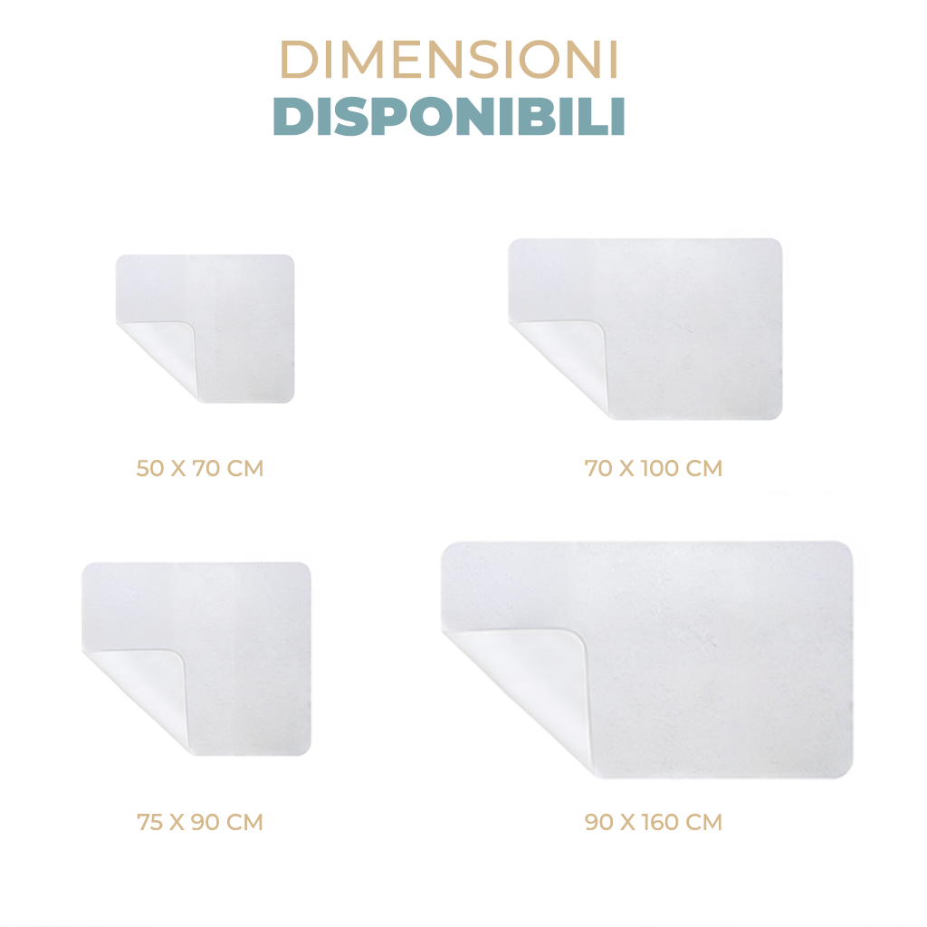 Panno Impermeabile e Lavabile per Incontinenza Traverse Letto Assorbenti e Traspiranti per Anziani Neonati e Bambini Diverse Misure Disponibili