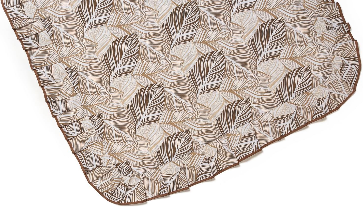 Tovaglia Copritavolo Plastificata 6 Posti 140x170 cm Rettangolare Antimacchia e Impermeabile Foglia