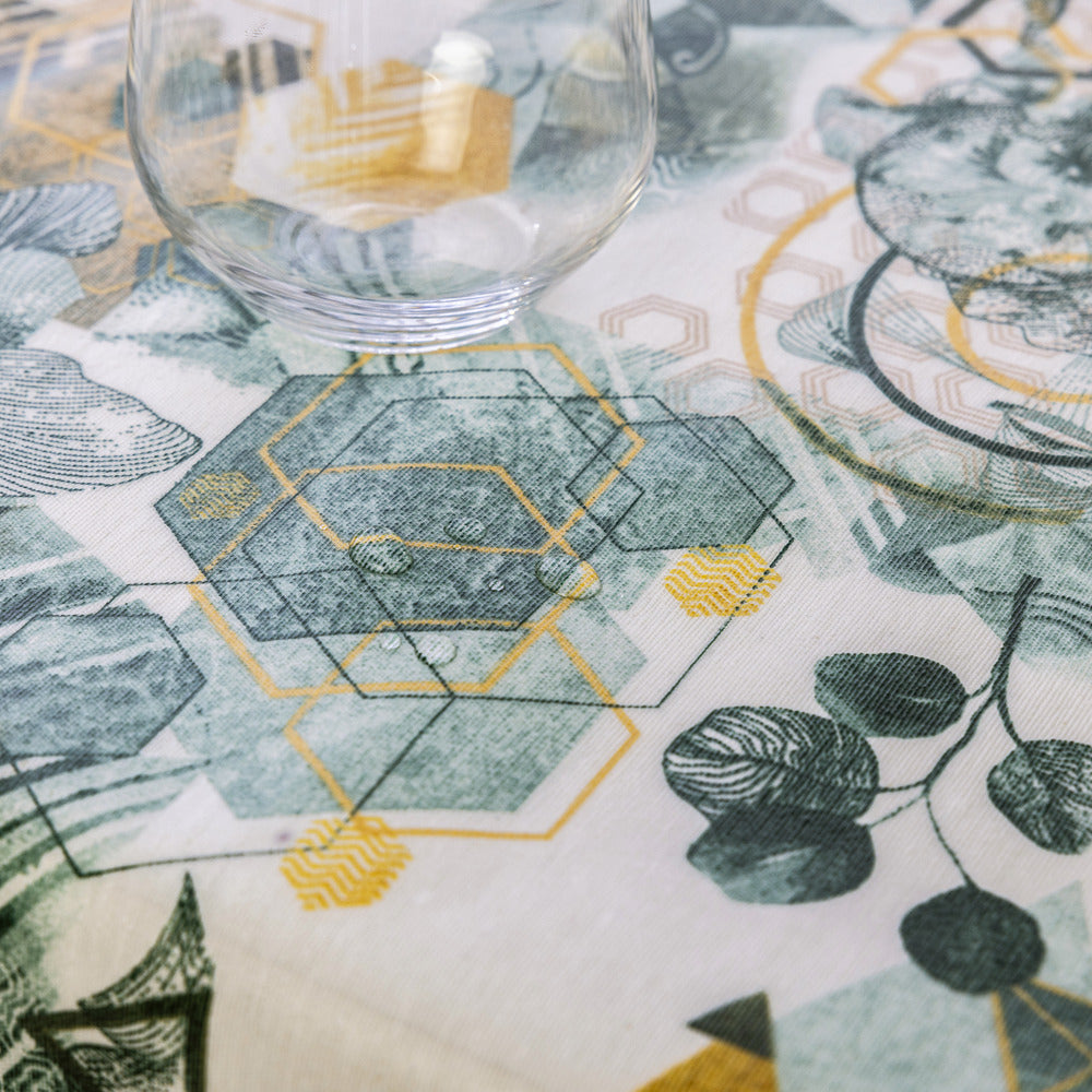 Tovaglia Copritavolo Plastificata Esagono Antimacchia Impermeabile e Facile da Pulire varie misure