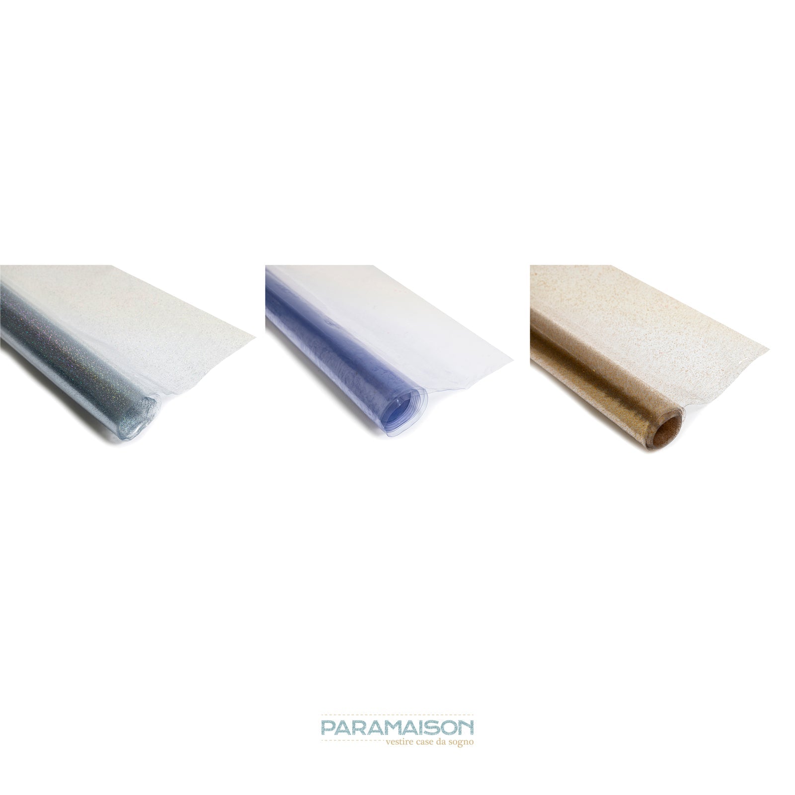 Tovaglia Plastificata Pvc Glitter oro a metraggio trasparente protezione tavola Cristal a metro