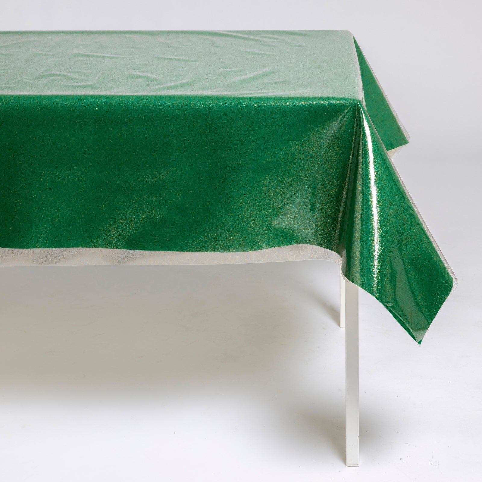 Tovaglia plastificata rettangolare Glitter oro Cristal in pvc tavola Spessore 2mm 140x600 cm