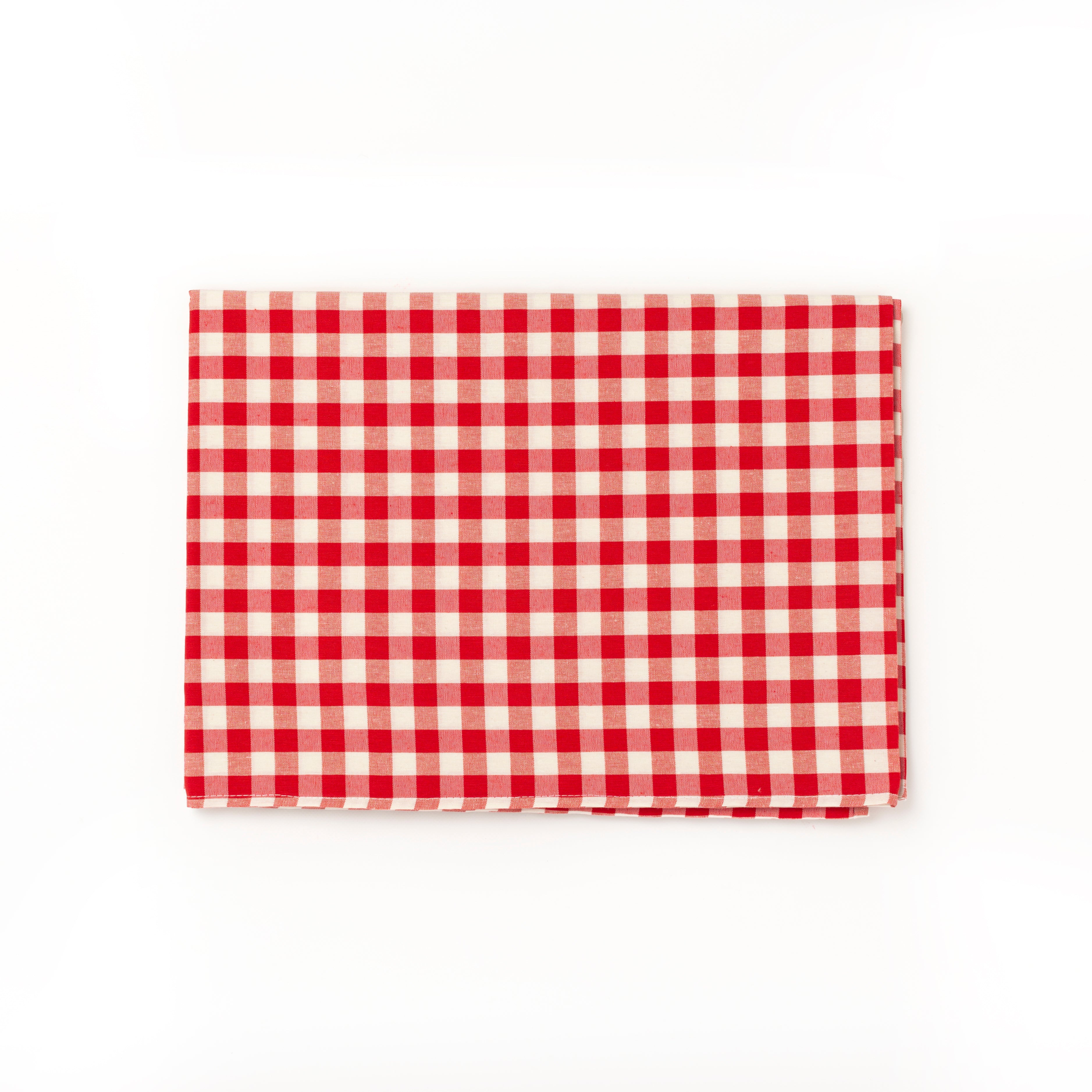 Tovaglia 4 posti dimensioni 140x140 cm poliestere e cotone e orlo rifinito linea Quadretti