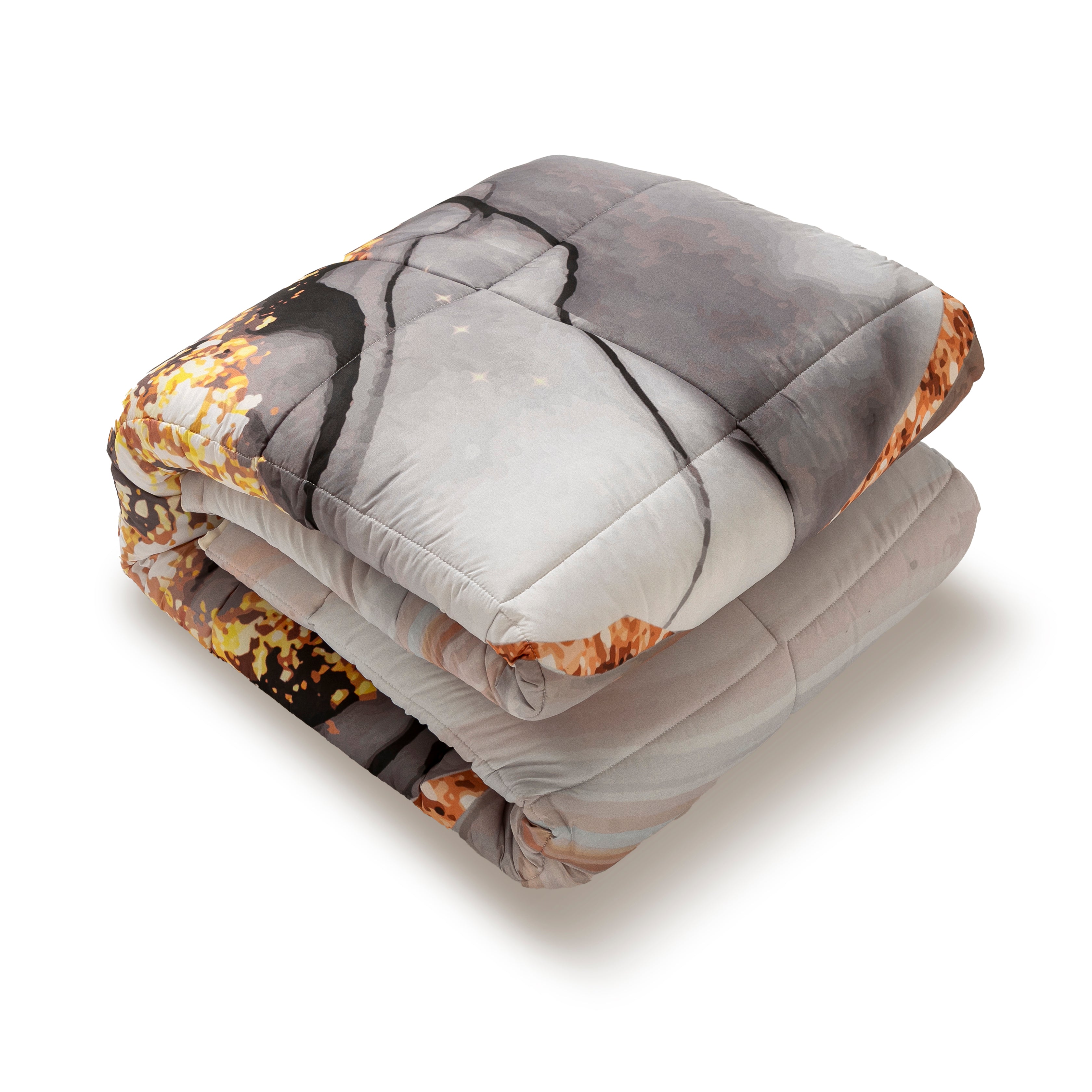 Trapunta Matrimoniale effetto marmorizzato 260x270cm Marble Piumone Invernale Stampa Digitale Microfibra Anallergica 300 Gr