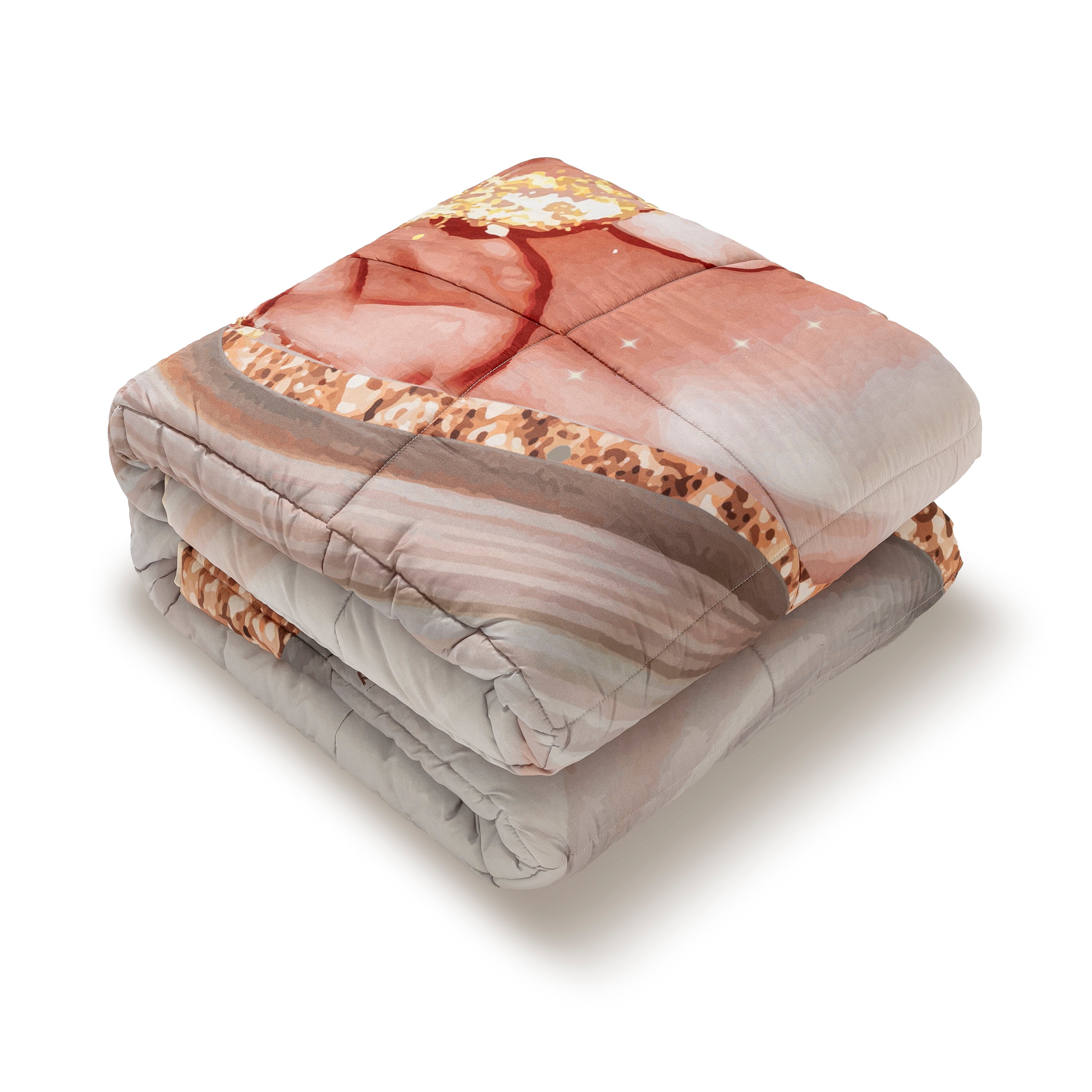 Trapunta Matrimoniale effetto marmorizzato 260x270cm Marble Piumone Invernale Stampa Digitale Microfibra Anallergica 300 Gr