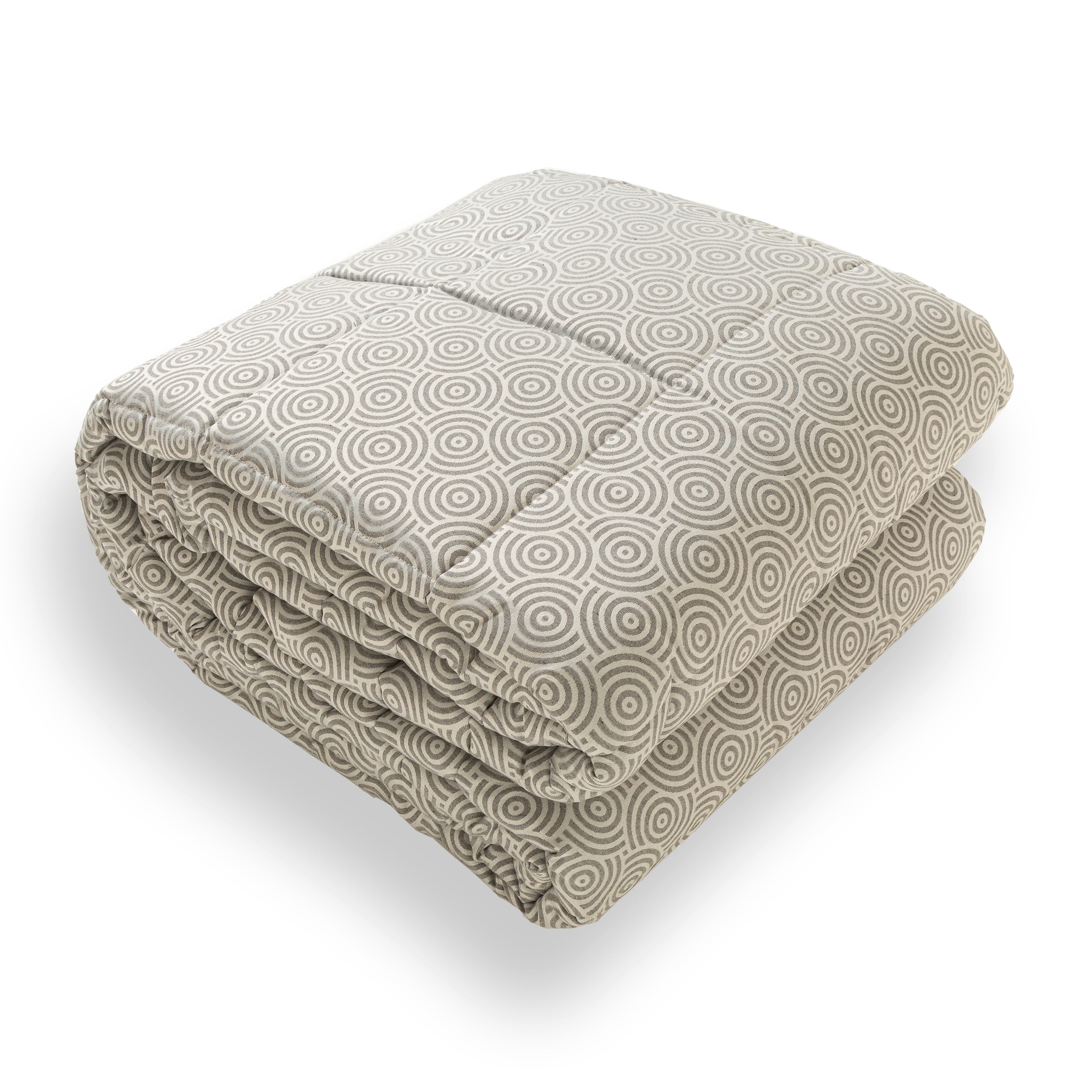 Trapunta Invernale Matrimoniale Raso Assia 270x270 cm Artigianale Anallergica 350 g/m² Disegno Piazzato