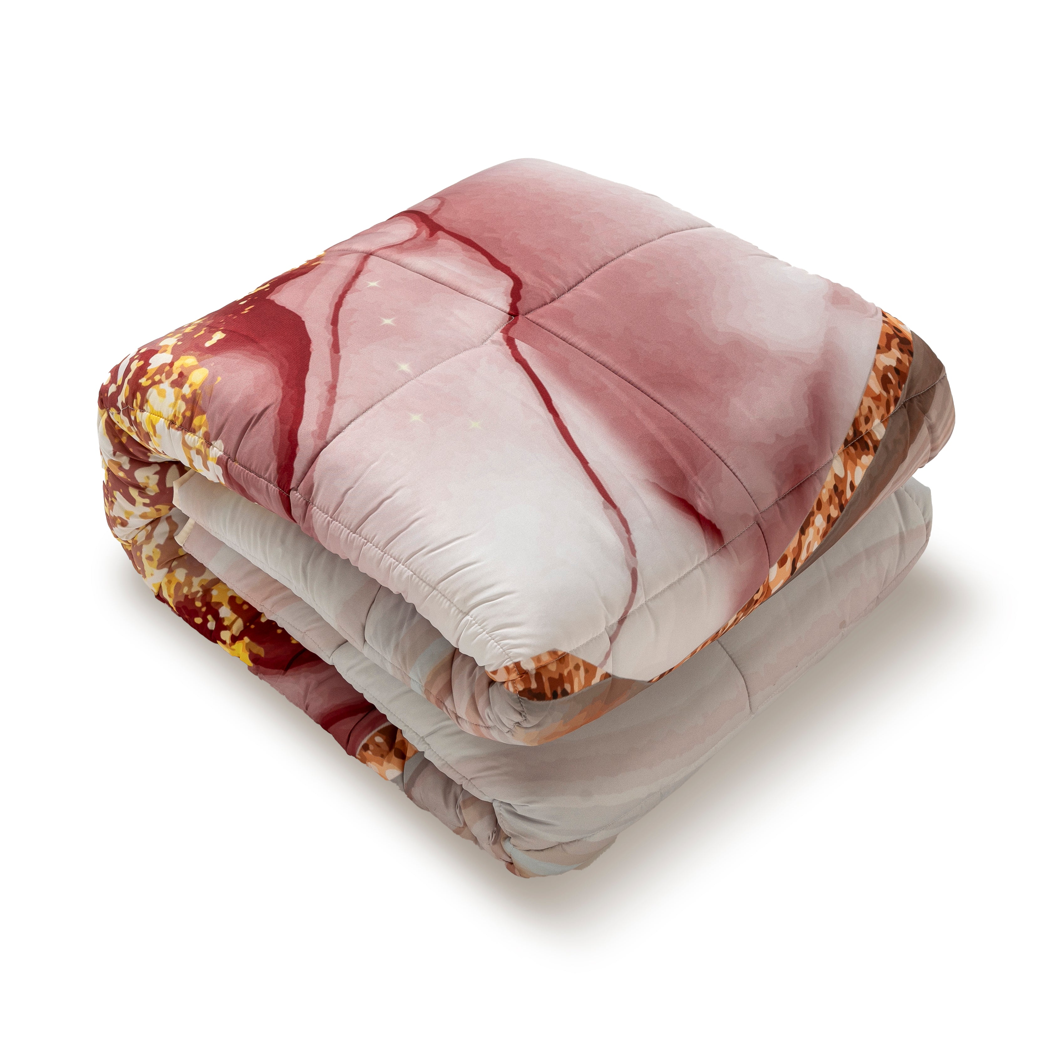 Trapunta Matrimoniale effetto marmorizzato 260x270cm Marble Piumone Invernale Stampa Digitale Microfibra Anallergica 300 Gr