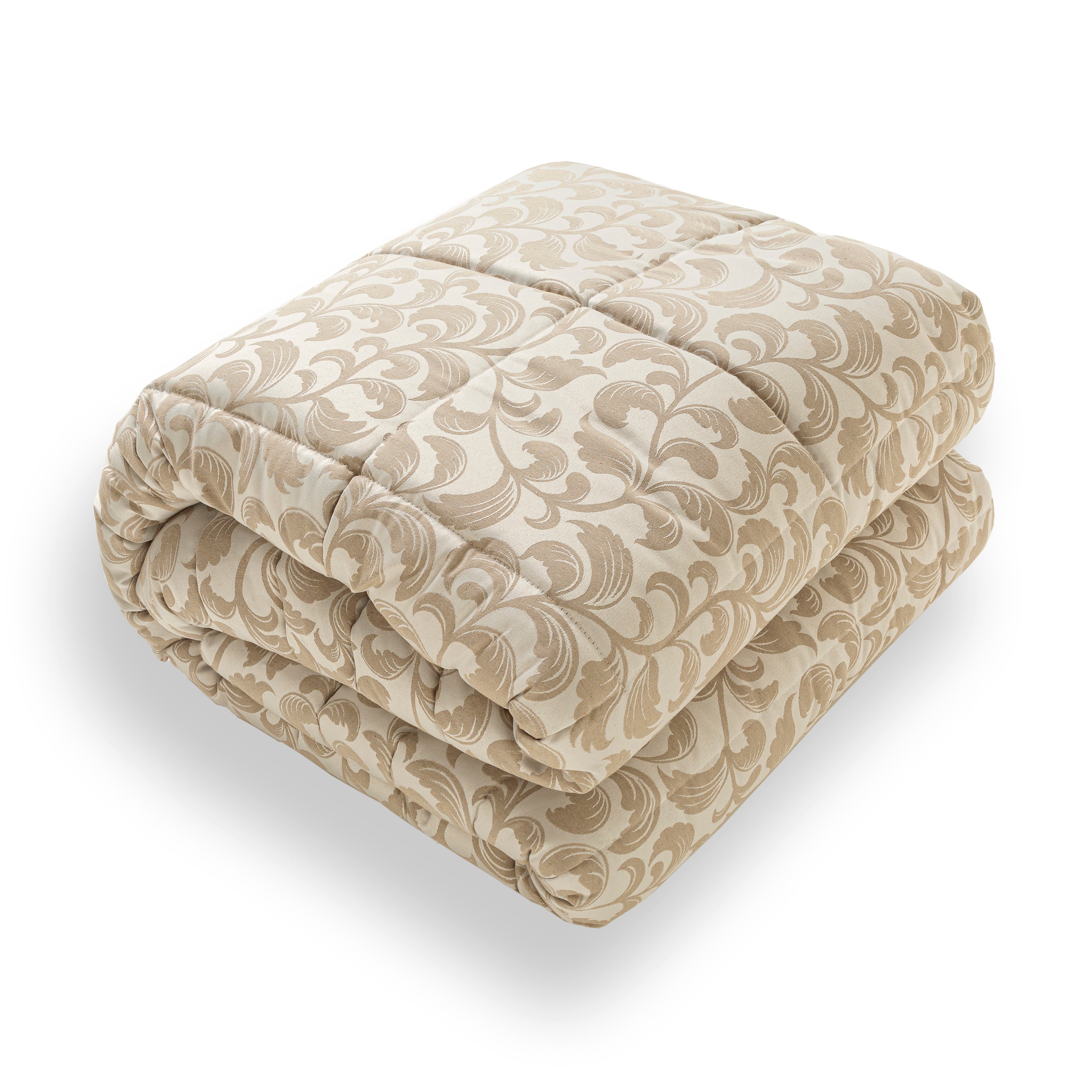 Trapunta Invernale Matrimoniale Raso Alina 270x270 cm Artigianale Anallergica 350 g/m² Disegno Piazzato