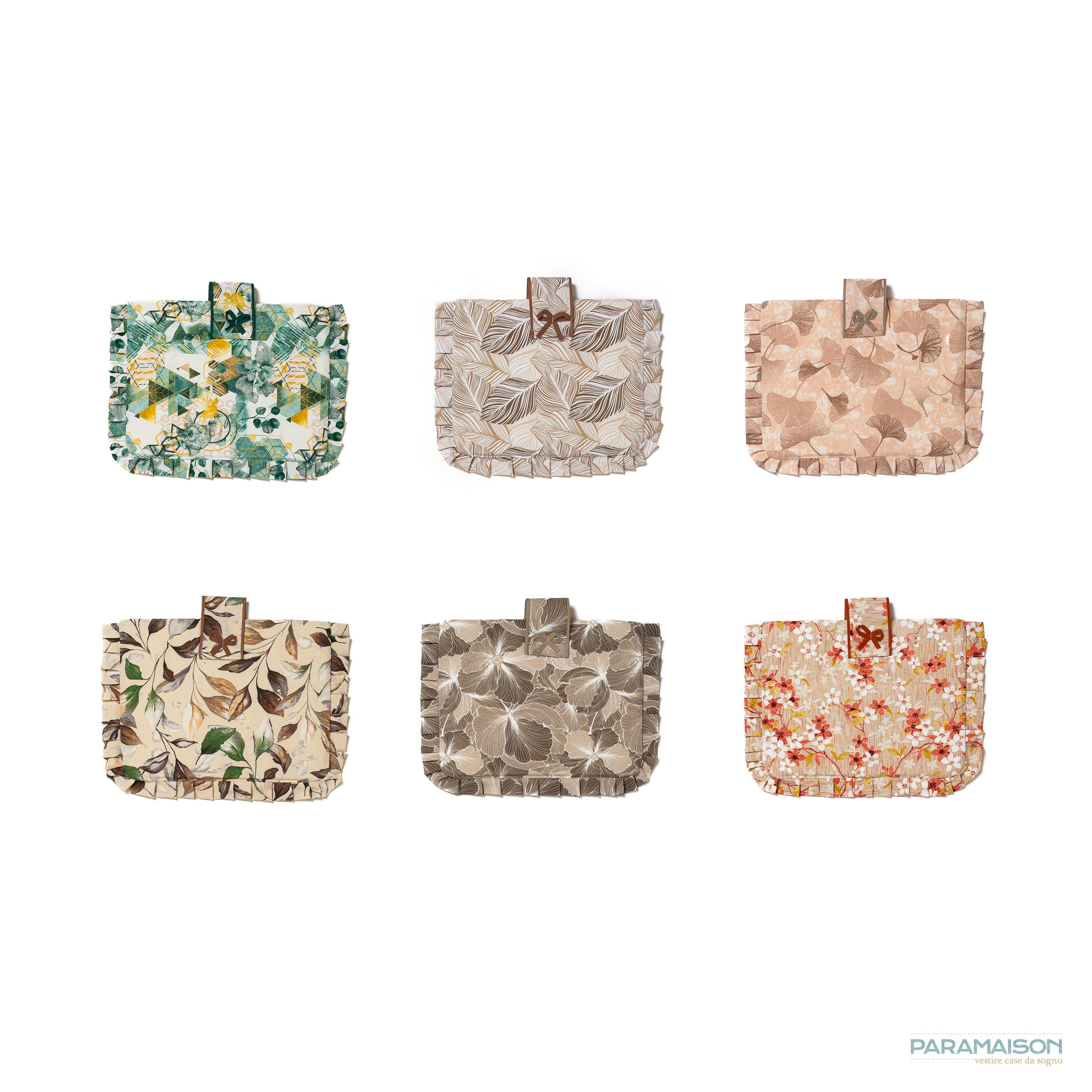 Set Copriforno e Coprifornello Cucina Universale Imbottiti Rettangolari Lavabili set 2 pezzi Foglia