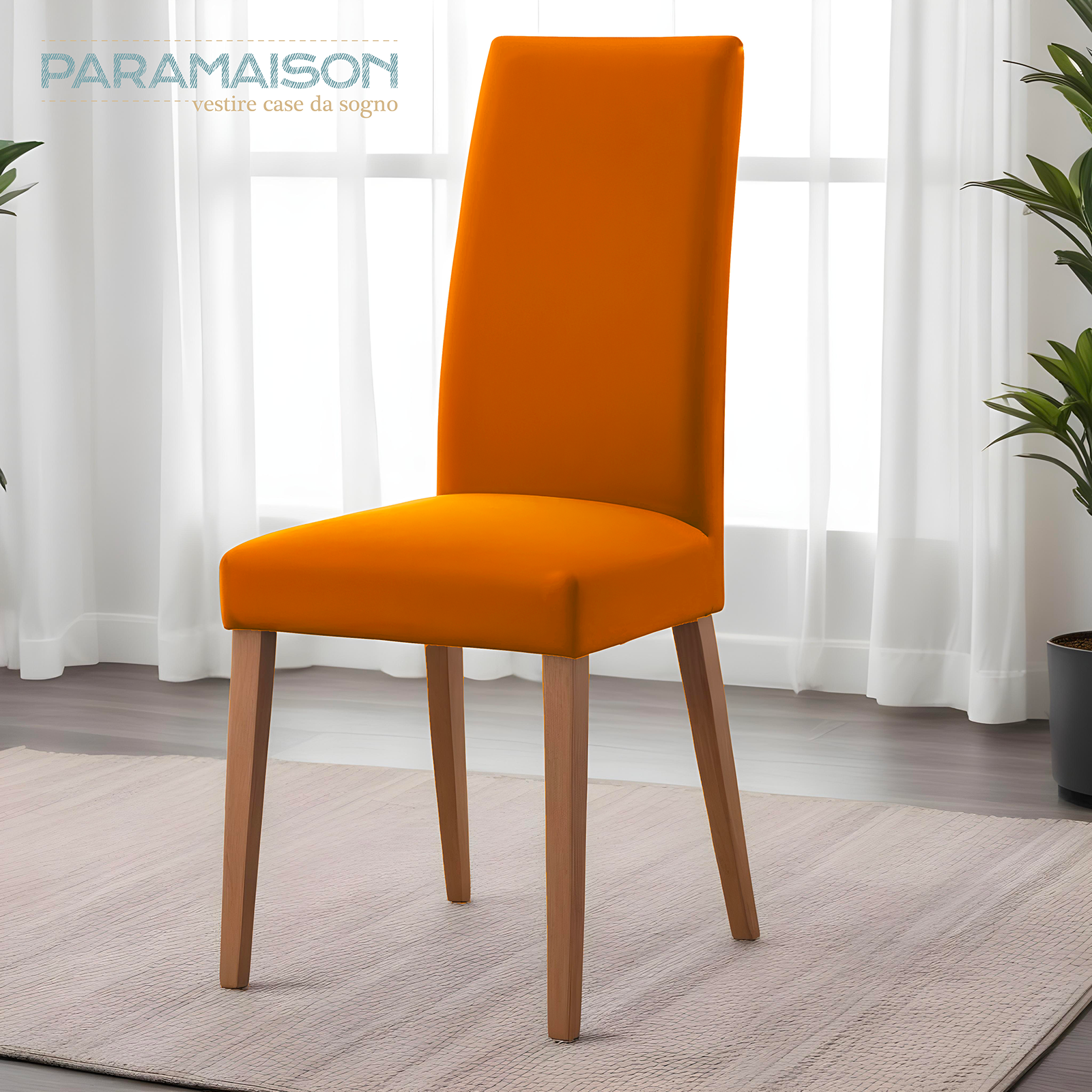 Vestisedia universale elasticizzato con Schienale Set da 2 Pezzi tinta unita