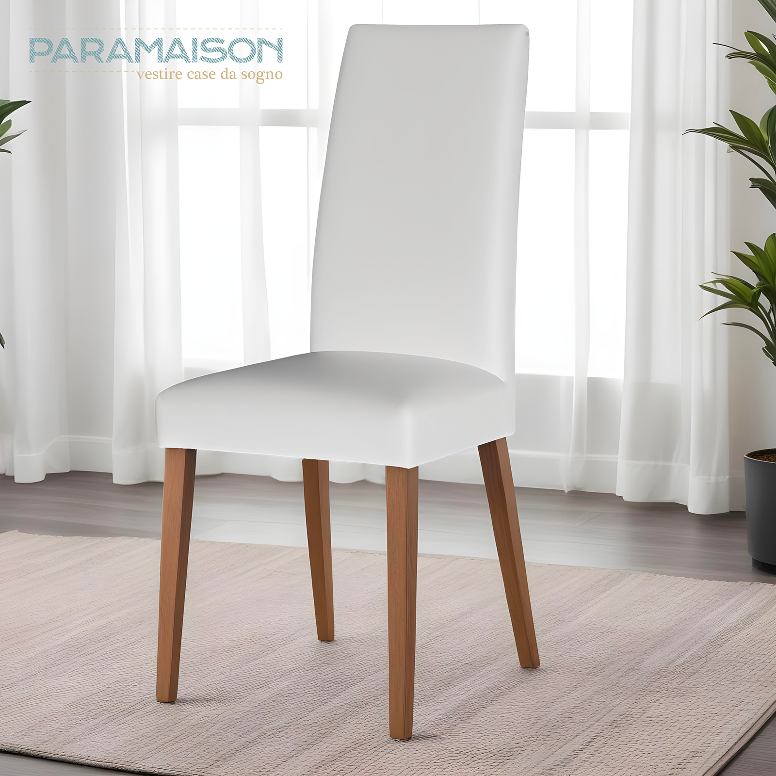 Vestisedia universale elasticizzato con Schienale Set da 2 Pezzi tinta unita