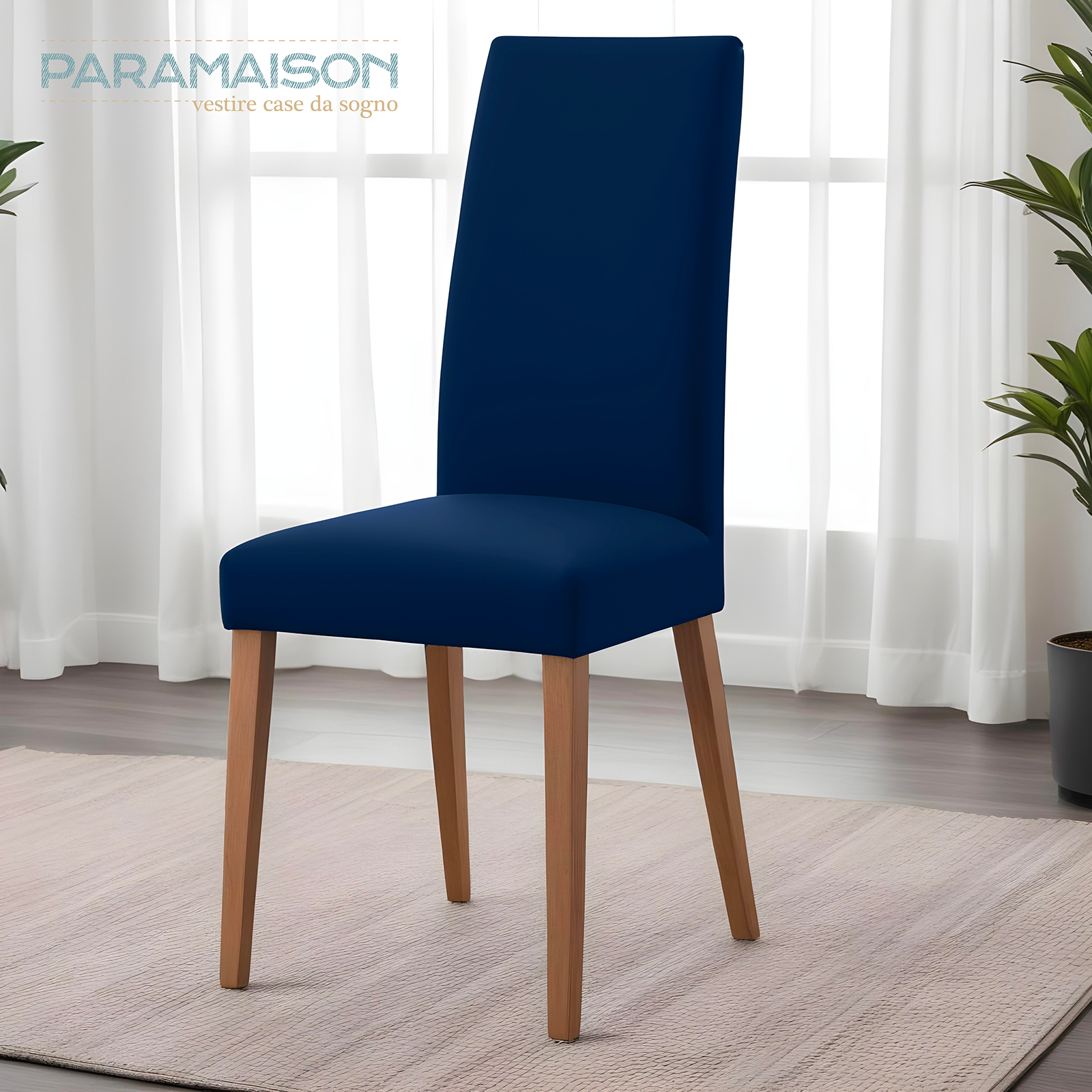 Vestisedia universale elasticizzato con Schienale Set da 2 Pezzi tinta unita