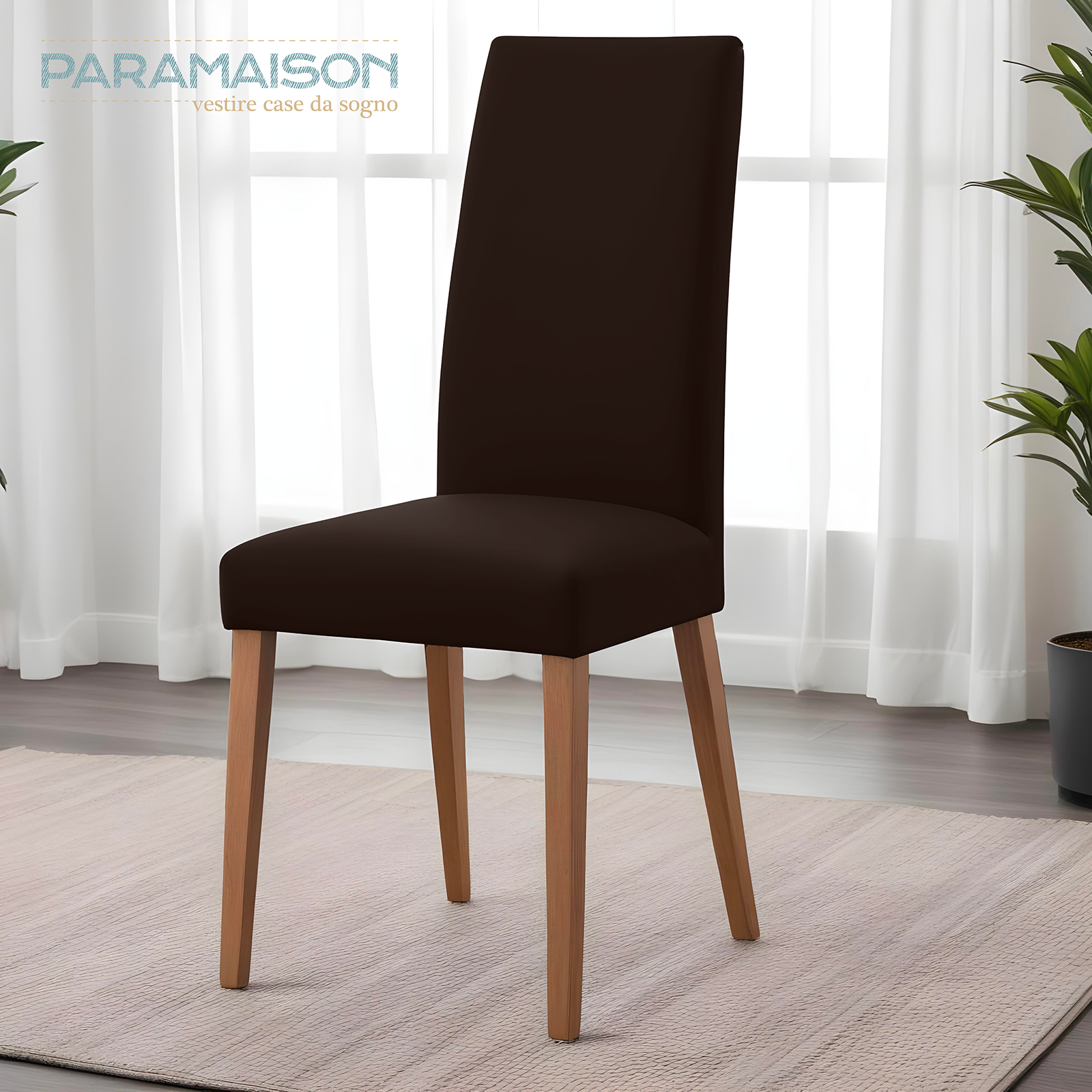 Vestisedia universale elasticizzato con Schienale Set da 2 Pezzi tinta unita