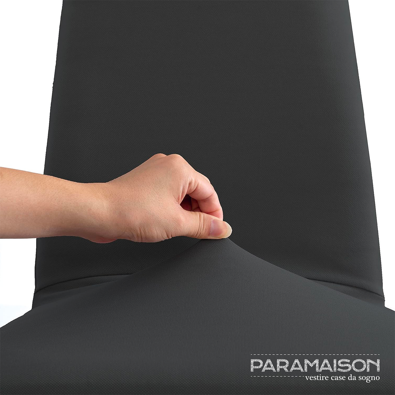 Vestisedia universale elasticizzato con Schienale Set da 2 Pezzi tinta unita