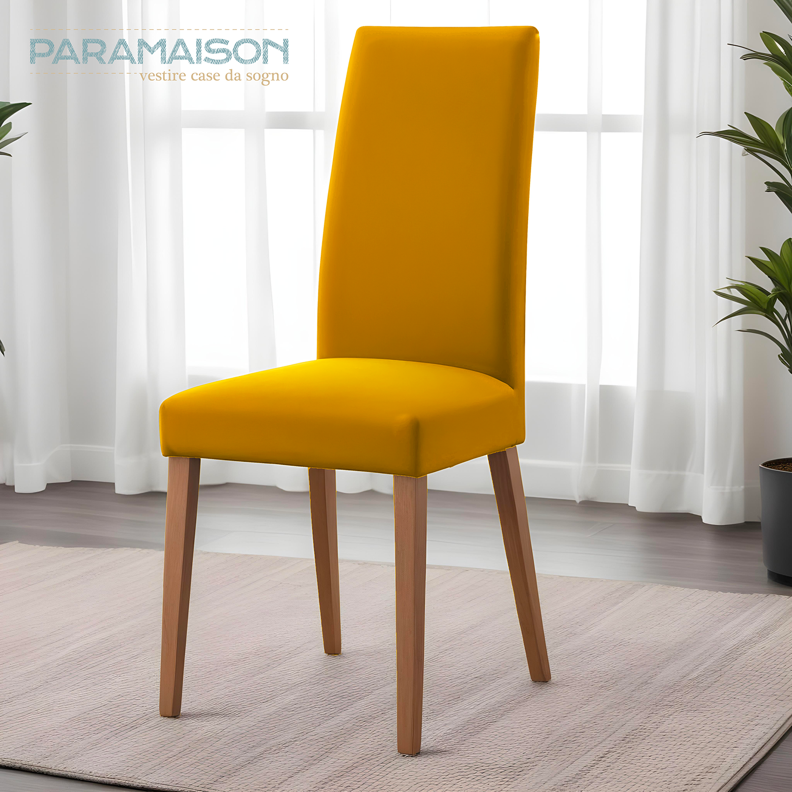 Vestisedia universale elasticizzato con Schienale Set da 2 Pezzi tinta unita