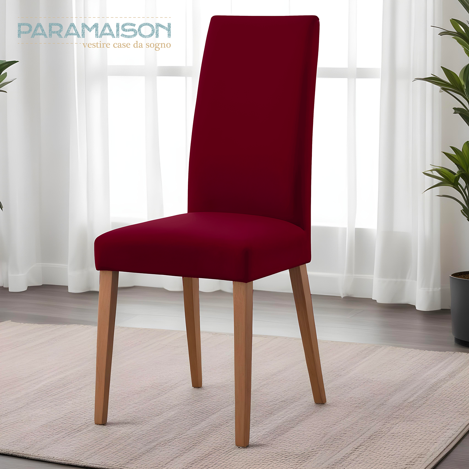 Vestisedia universale elasticizzato con Schienale Set da 2 Pezzi tinta unita