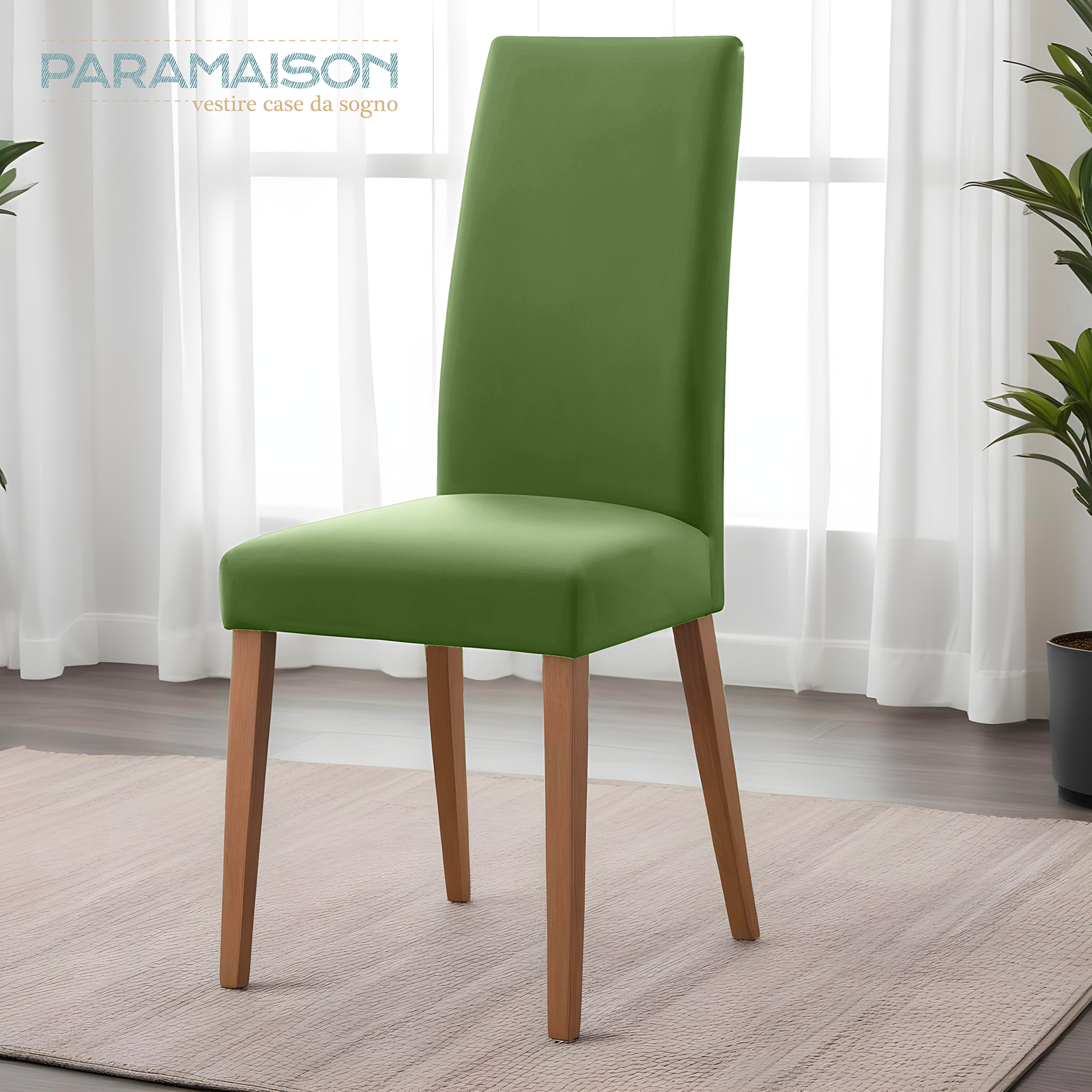 Vestisedia universale elasticizzato con Schienale Set da 2 Pezzi tinta unita