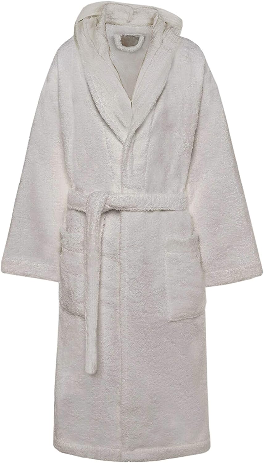 Accappatoio di Spugna con Cappuccio, Uomo Donna, 100% Cotone linea Marte