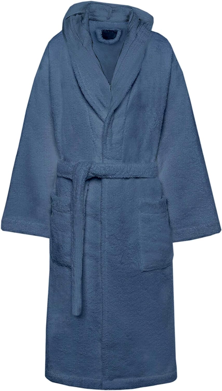 Accappatoio di Spugna con Cappuccio, Uomo Donna, 100% Cotone linea Marte