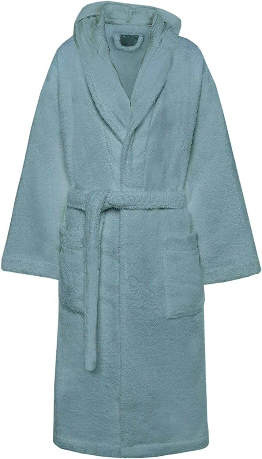 Accappatoio di Spugna con Cappuccio, Uomo Donna, 100% Cotone linea Marte