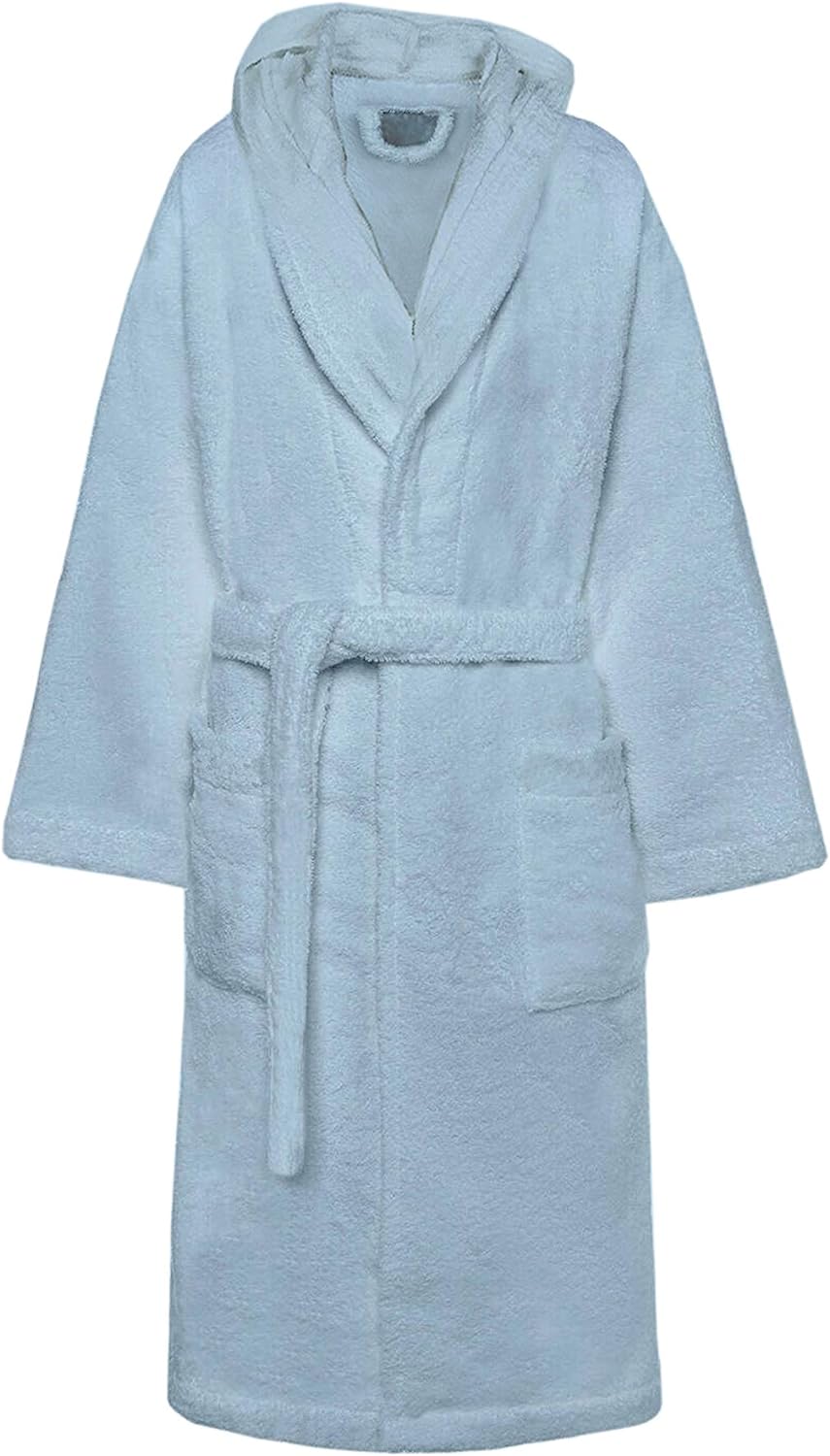 Accappatoio di Spugna con Cappuccio, Uomo Donna, 100% Cotone linea Marte