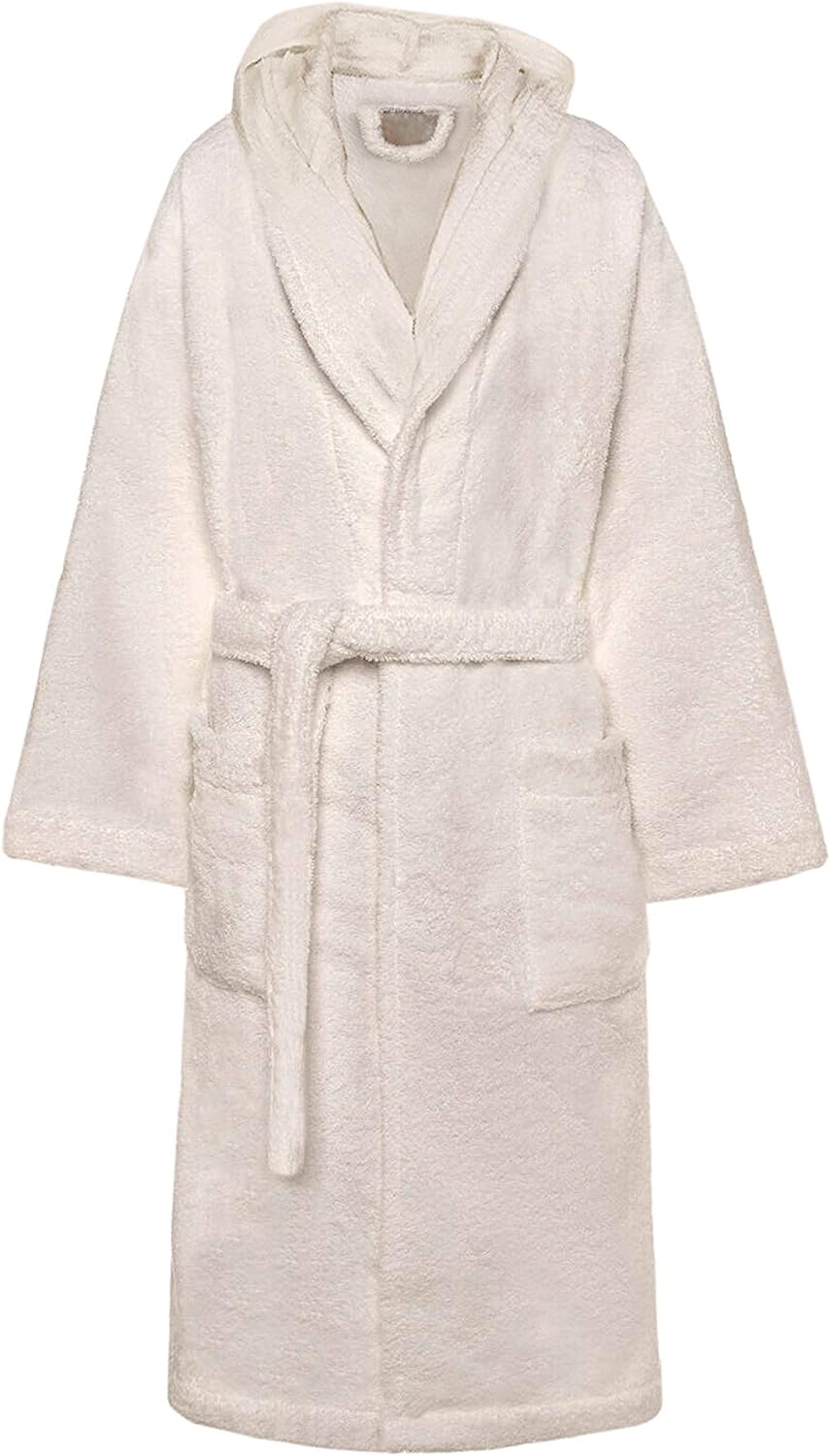 Accappatoio di Spugna con Cappuccio, Uomo Donna, 100% Cotone linea Marte