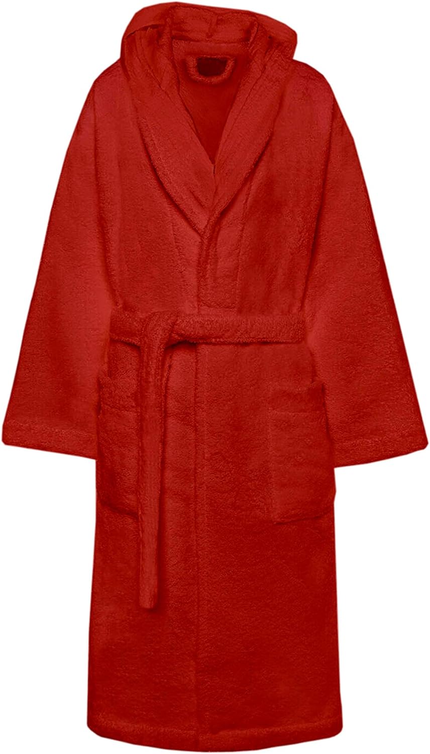 Accappatoio di Spugna con Cappuccio, Uomo Donna, 100% Cotone linea Marte