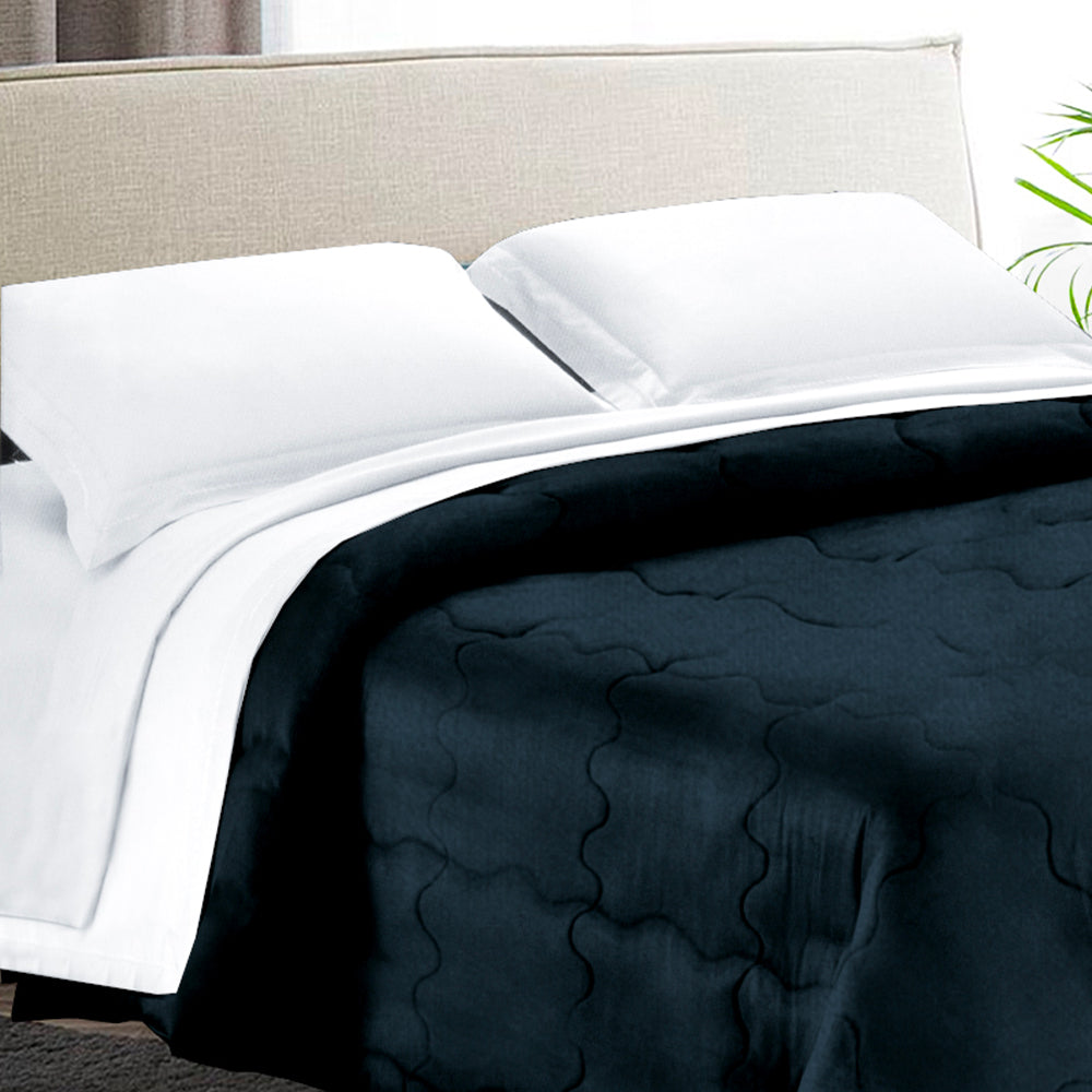 Trapunta Matrimoniale 270x270 in velluto trapuntatura a onda 350 gr/mq modello Velvet