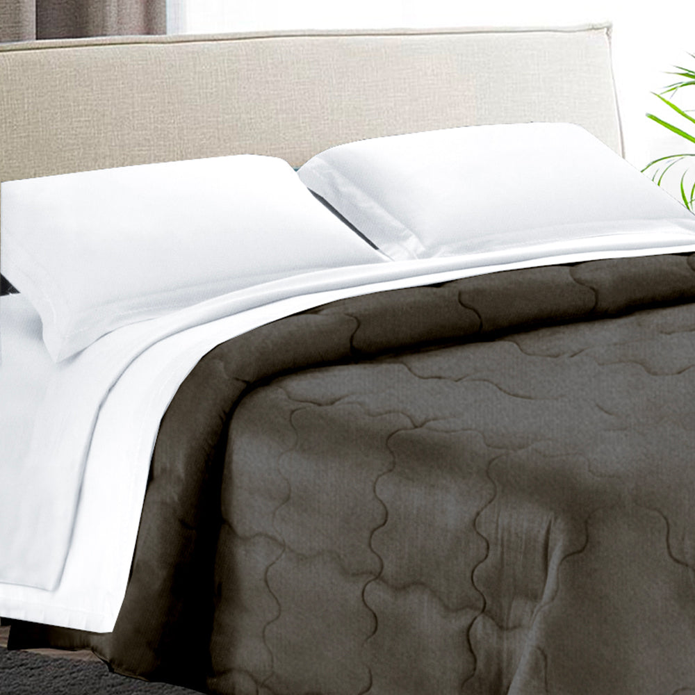 Trapunta Matrimoniale 270x270 in velluto trapuntatura a onda 350 gr/mq modello Velvet