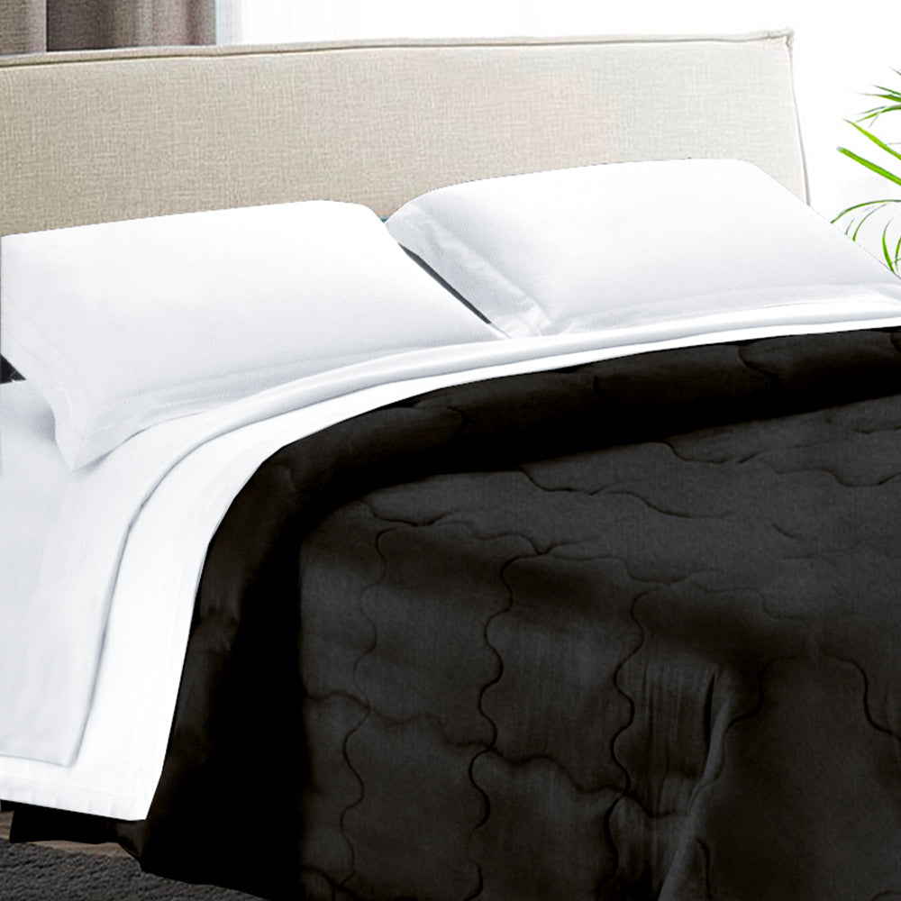 Trapunta Matrimoniale 270x270 in velluto trapuntatura a onda 350 gr/mq modello Velvet