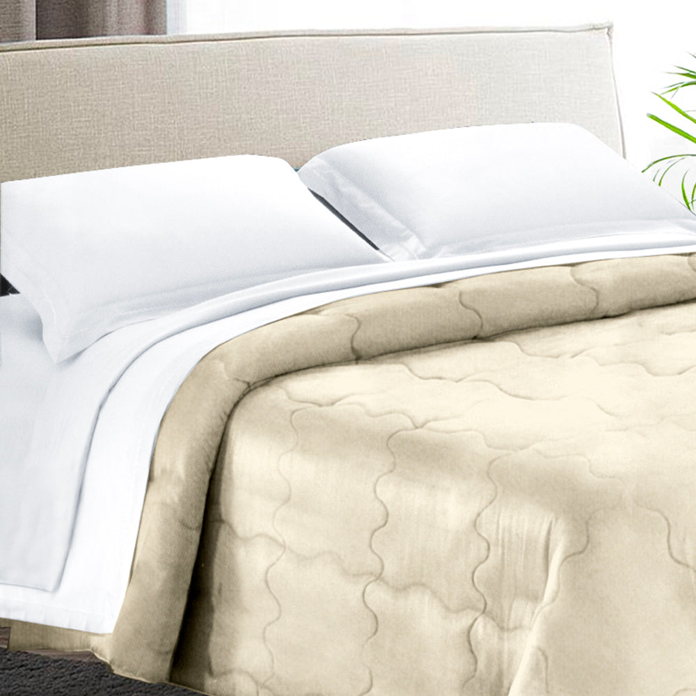 Trapunta Matrimoniale 270x270 in velluto trapuntatura a onda 350 gr/mq modello Velvet