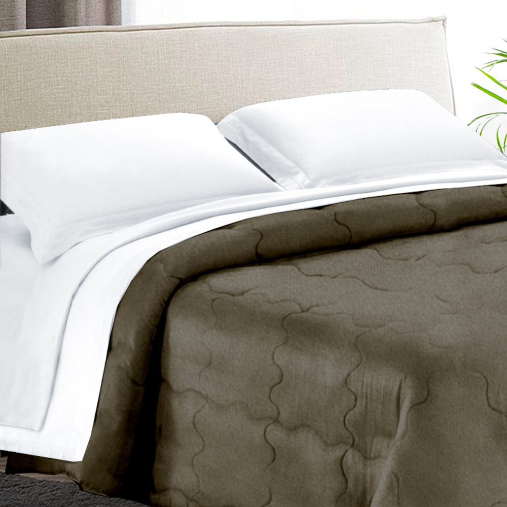 Trapunta Matrimoniale 270x270 in velluto trapuntatura a onda 350 gr/mq modello Velvet