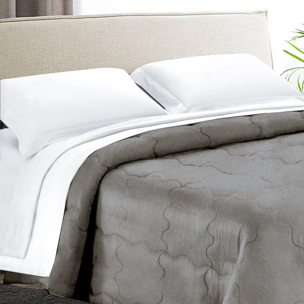 Trapunta Matrimoniale 270x270 in velluto trapuntatura a onda 350 gr/mq modello Velvet