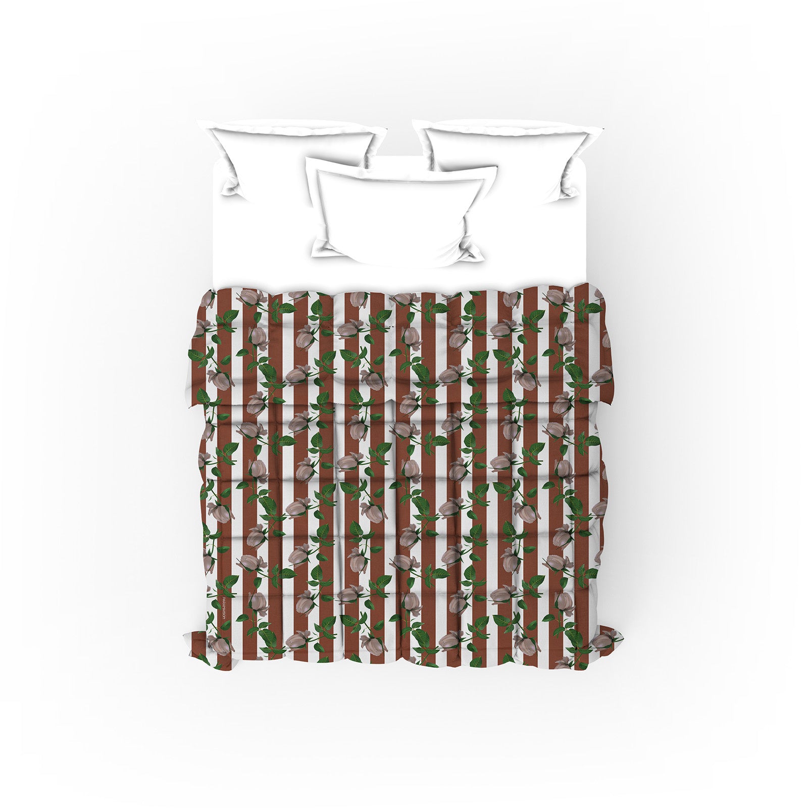 Trapunta 260x270 Matrimoniale Stampa Digitale Microfibra Antiallergica 300 Gr fantasia Floreale a Fiori