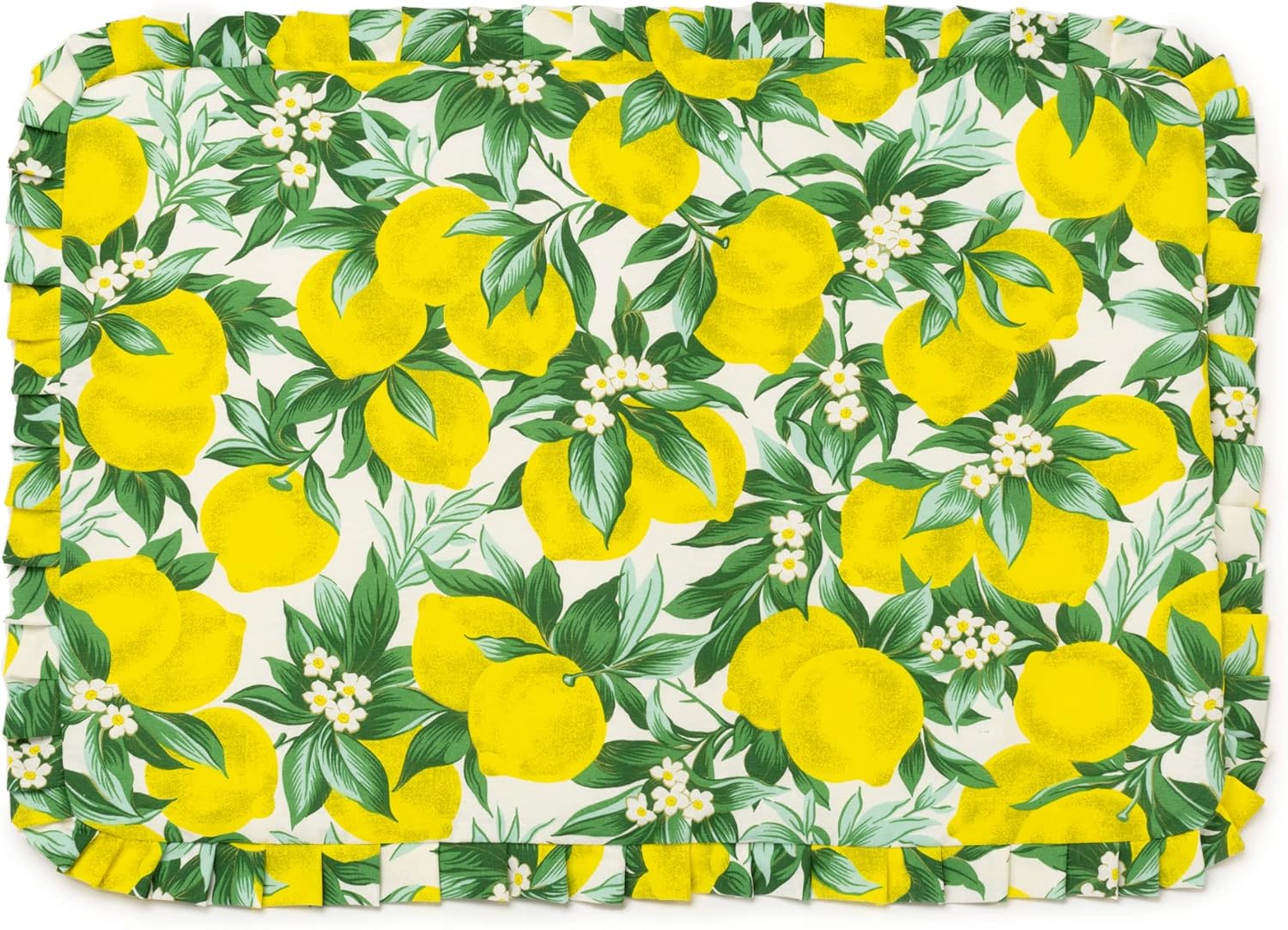 Copriforno e Coprifornello con Limoni Stile Shabby Chic Country Imbottito e Lavabile Rettangolare Arredo Cucina Elegante e Funzionale