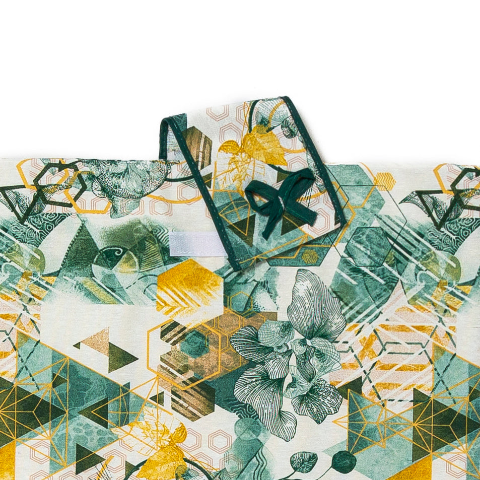Set Copriforno + Coprifornello Universale, Imbottiti, Rettangolari e Lavabili Esagono