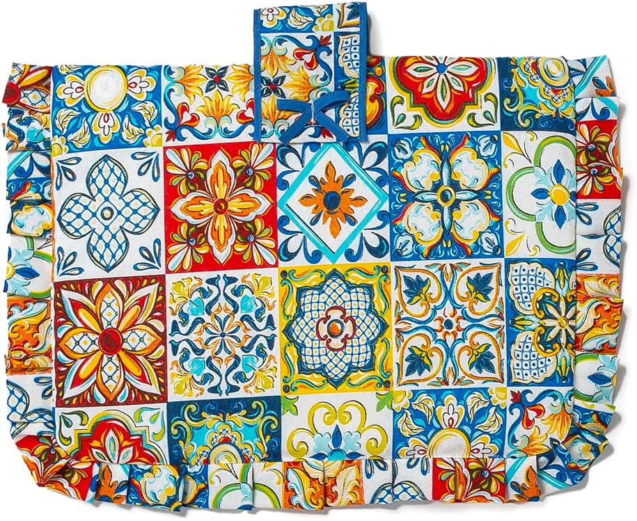 Set Copriforno e Coprifornello cucina Maiolica imbottito universale
