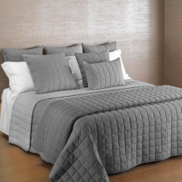 Copriletto trapuntato Modern di Caleffi tinta Unita bicolor Una Piazza e Mezza