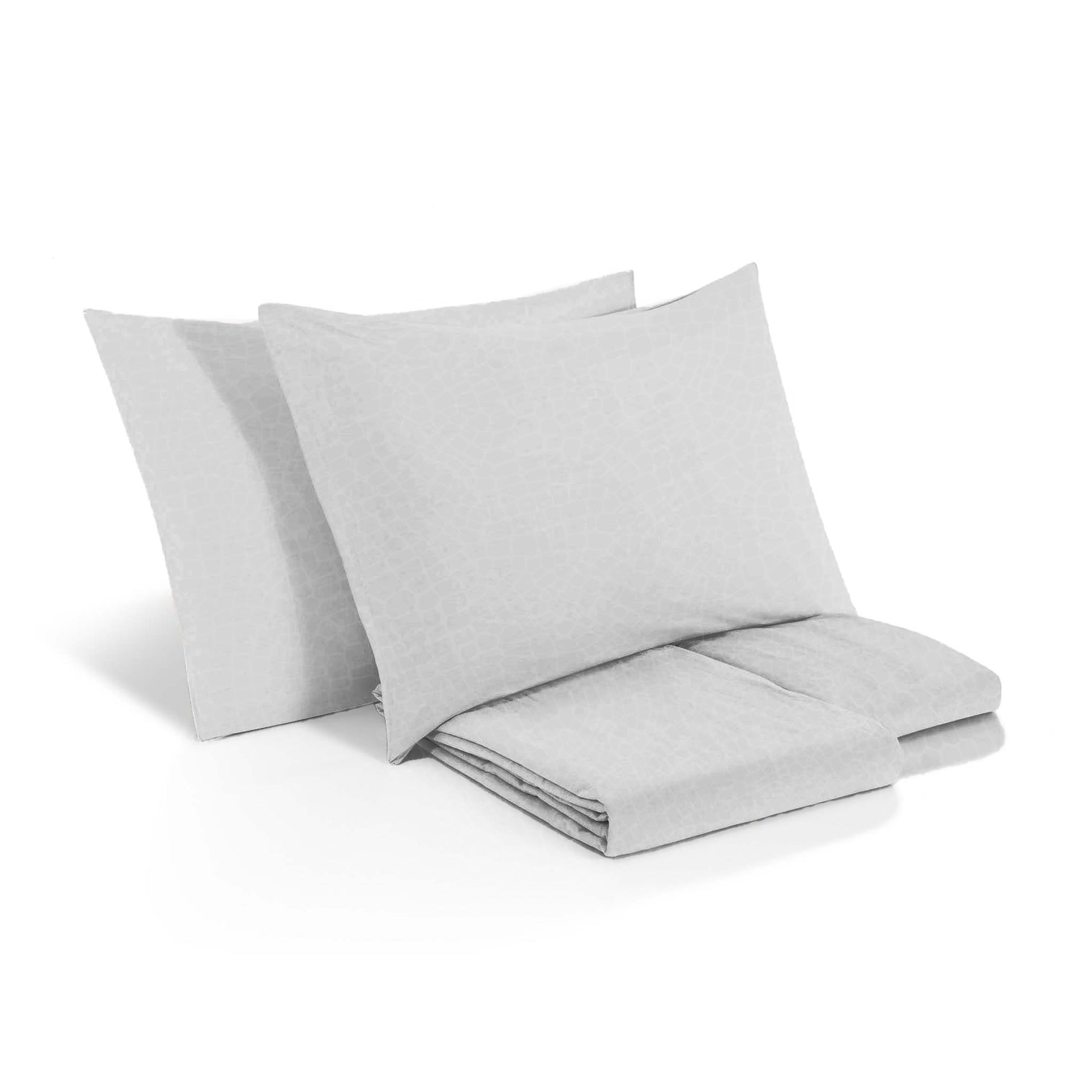 Copripiumino Singolo 155x200 cm in Microfibra Bicolore vari colori per letto una piazza Cromo