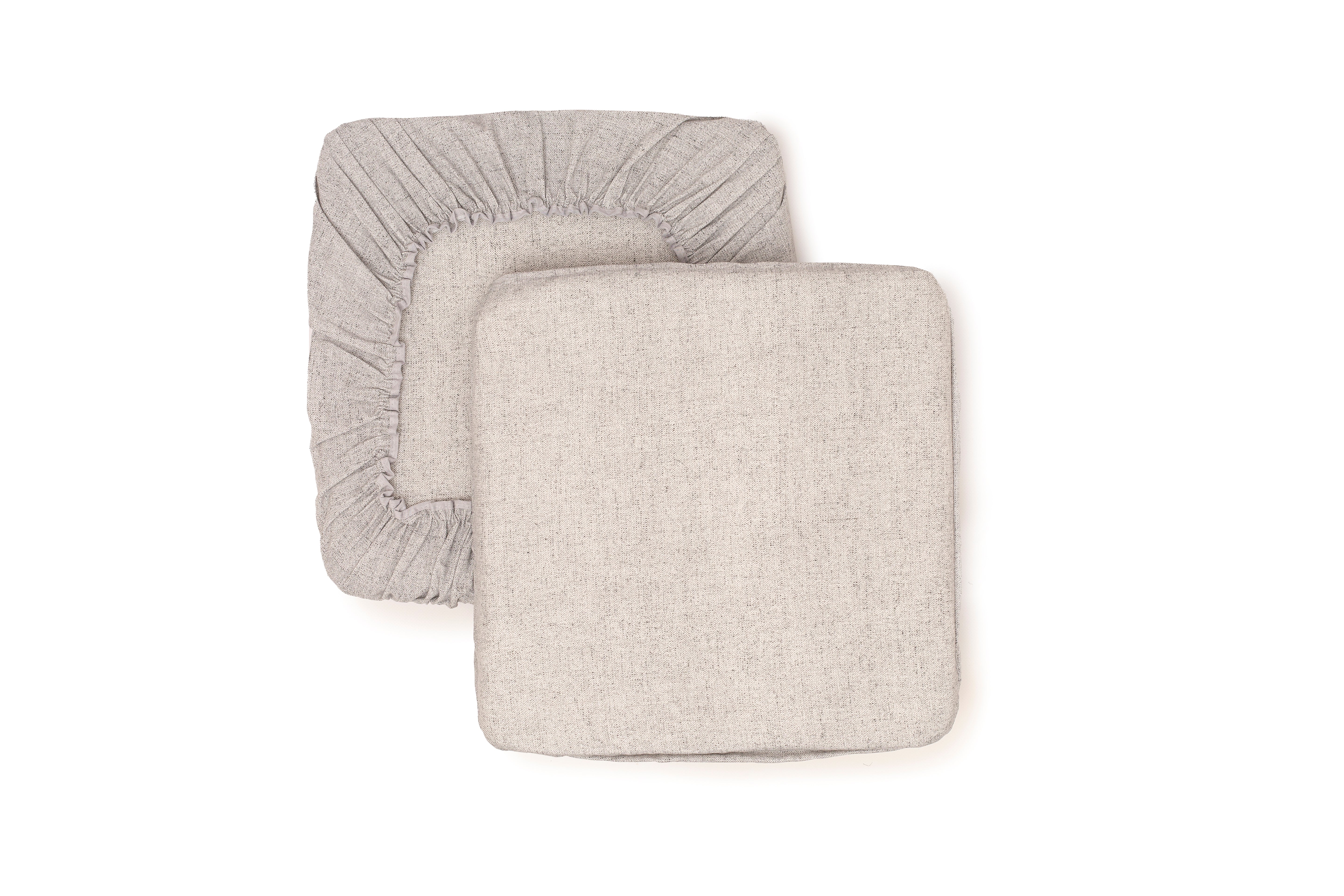 Cuscini Coprisedia Shabby Chic Melange Set da 2 pezzi Imbottito con Fascia Elastica Sfoderabile 40x40 cm Vari Colori