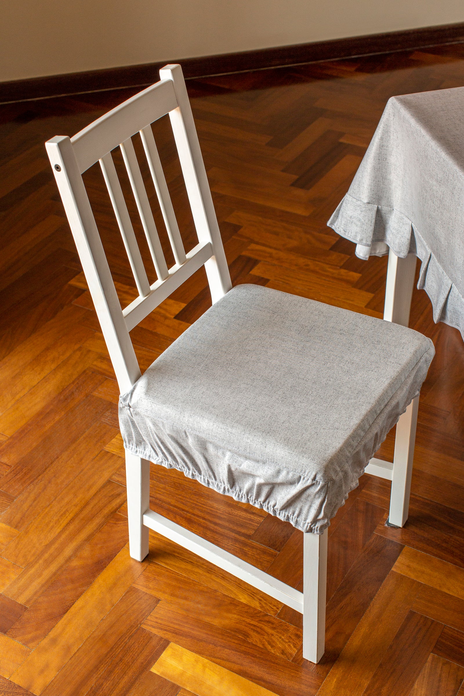 Cuscini Coprisedia Shabby Chic Melange Set da 2 pezzi Imbottito con Fascia Elastica Sfoderabile 40x40 cm Vari Colori