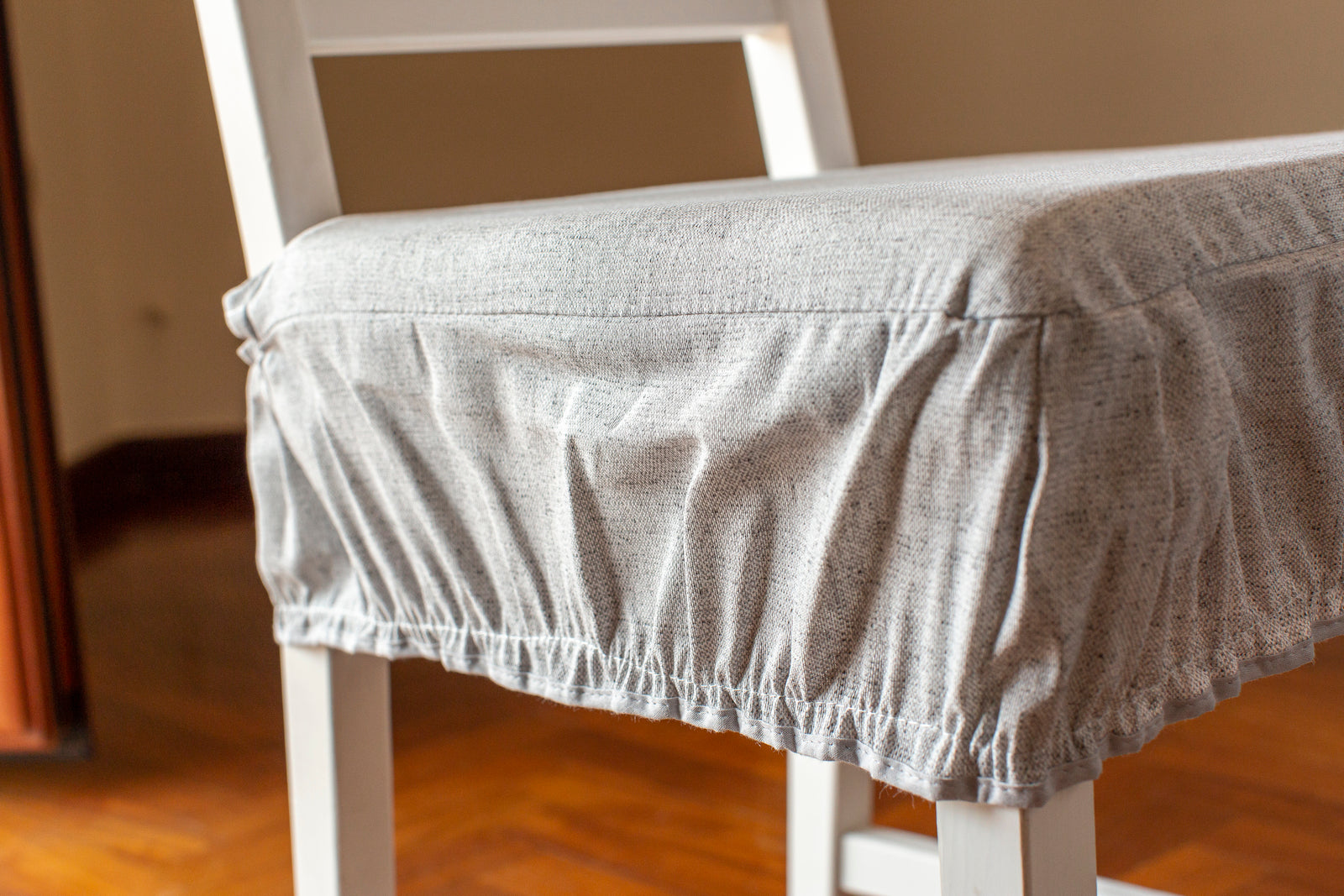 Cuscini Coprisedia Shabby Chic Melange Set da 2 pezzi Imbottito con Fascia Elastica Sfoderabile 40x40 cm Vari Colori