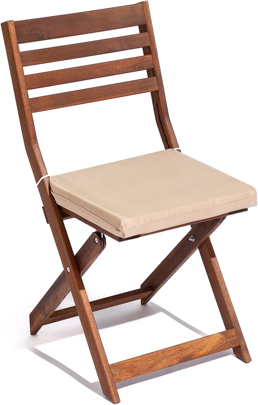 Cuscini per Sedie da esterno Cook 40x40x5cm Set da 2 quadrati sfoderabili con laccetti