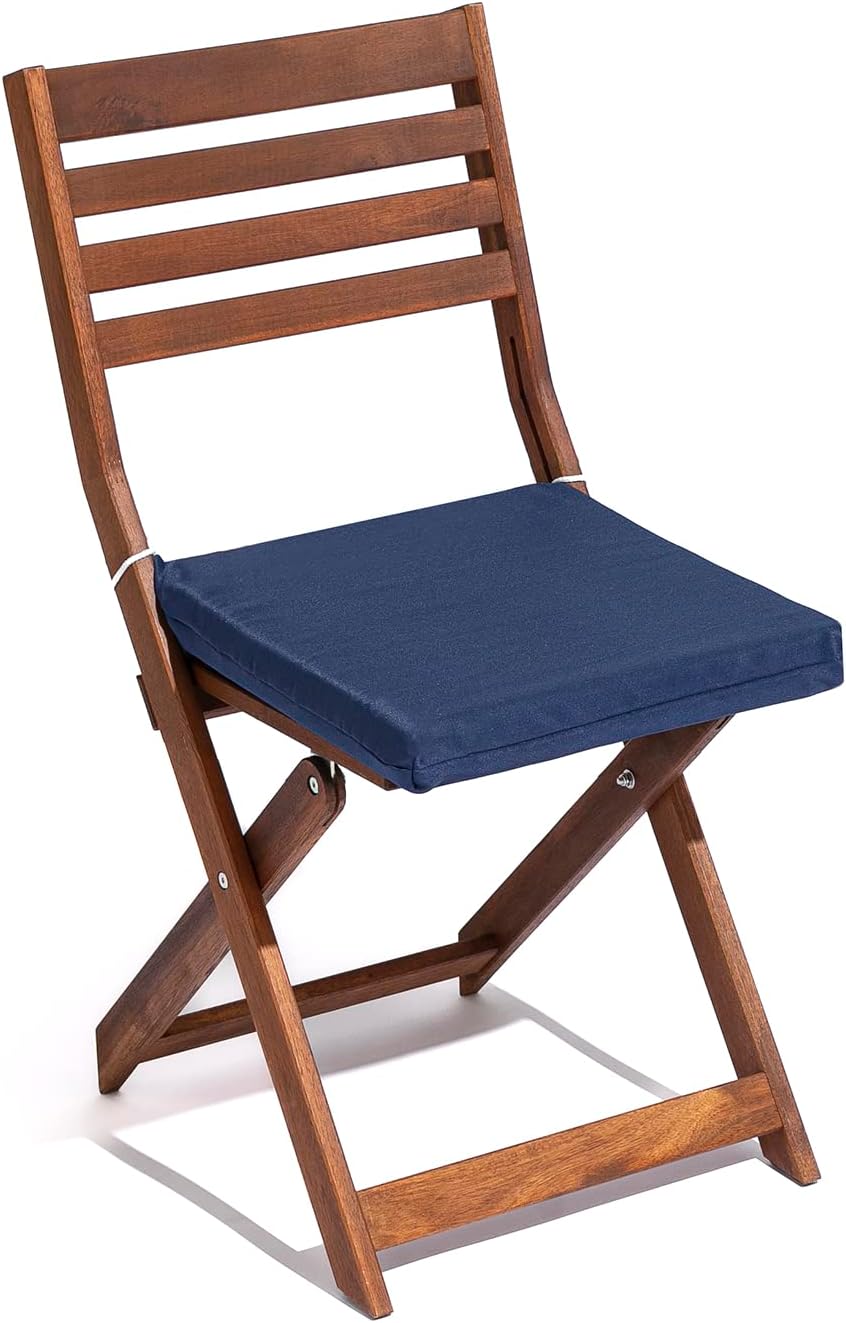 Cuscini per Sedie da esterno Cook 40x40x5cm Set da 2 quadrati sfoderabili con laccetti