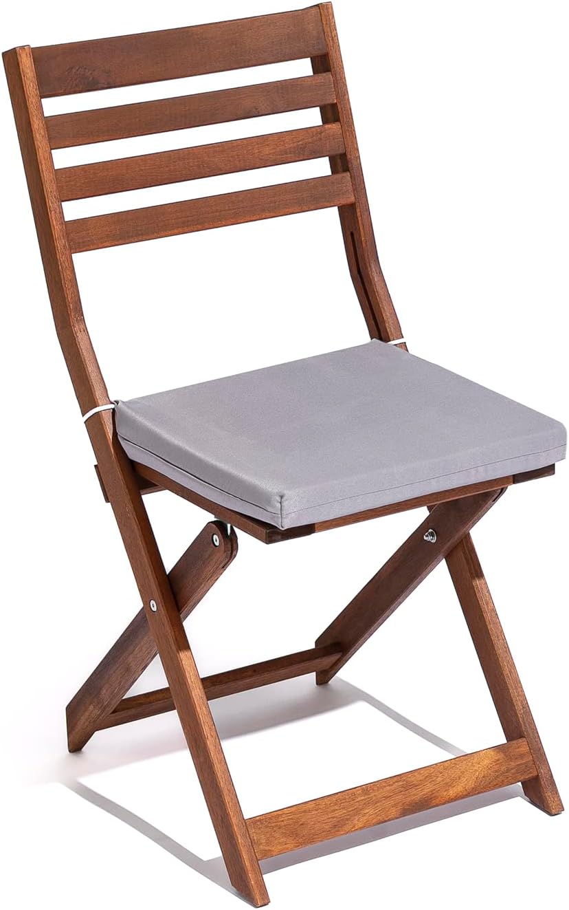Cuscini per Sedie da esterno Cook 40x40x5cm Set da 2 quadrati sfoderabili con laccetti