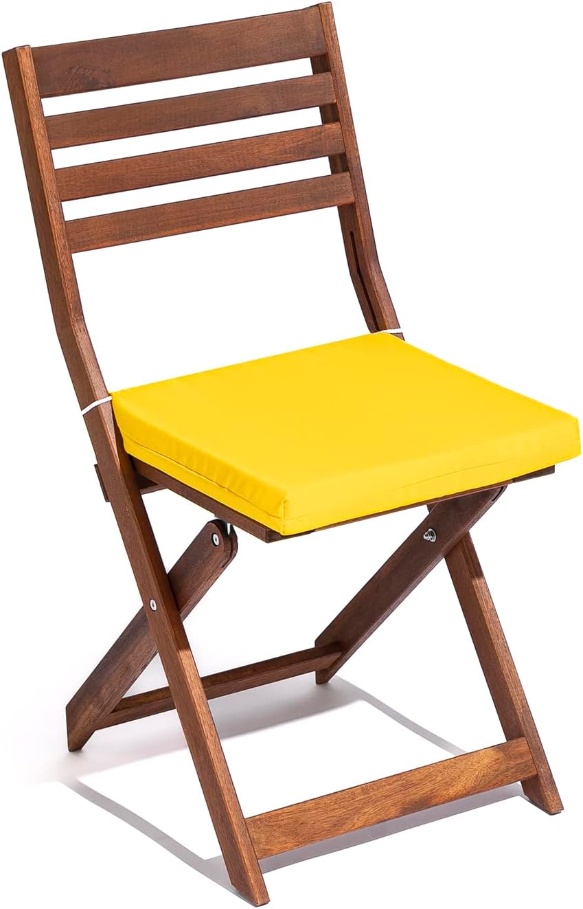 Cuscini per Sedie da esterno Cook 40x40x5cm Set da 2 quadrati sfoderabili con laccetti